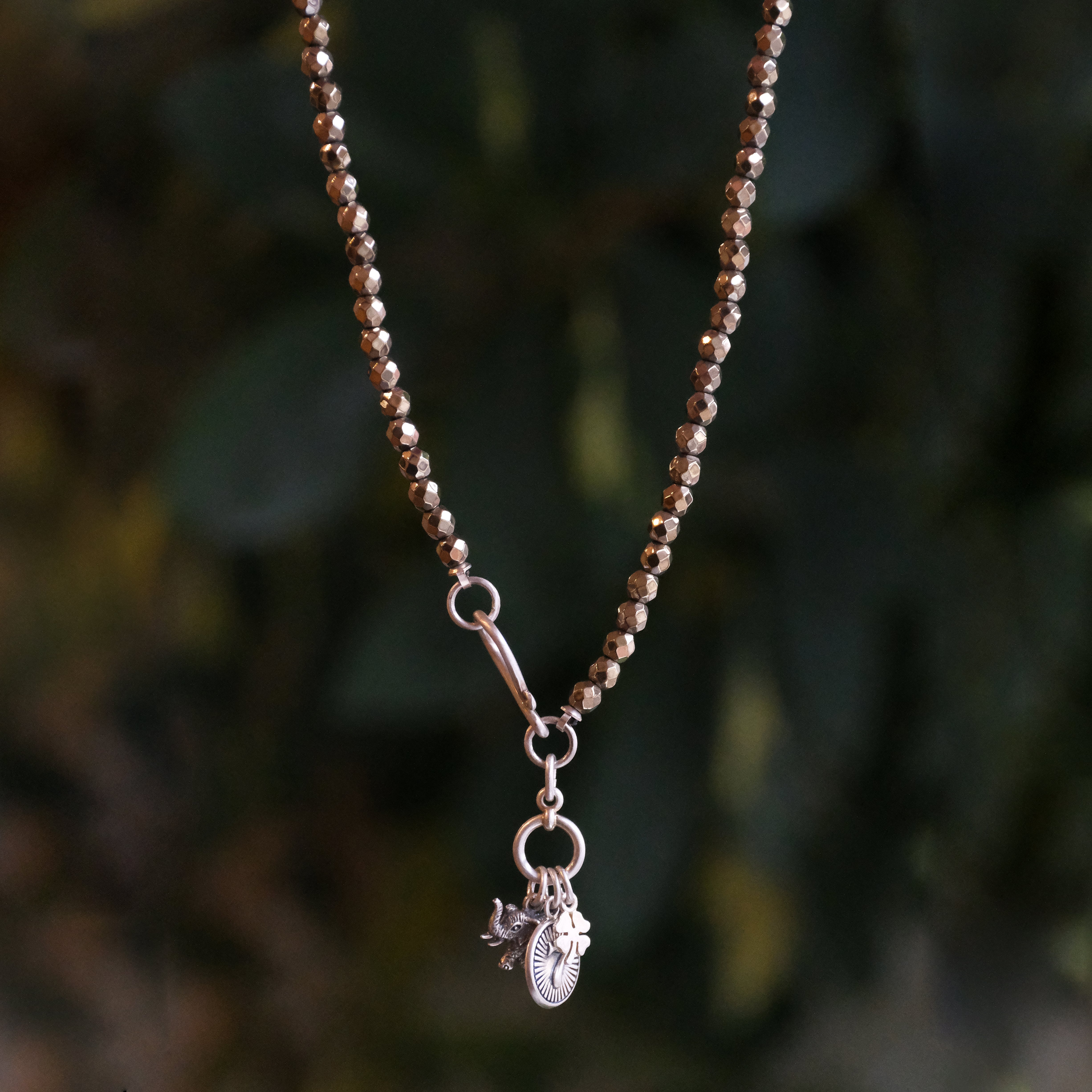 Kismet Pyrite + Sterling Charm Necklace - One of a Kind