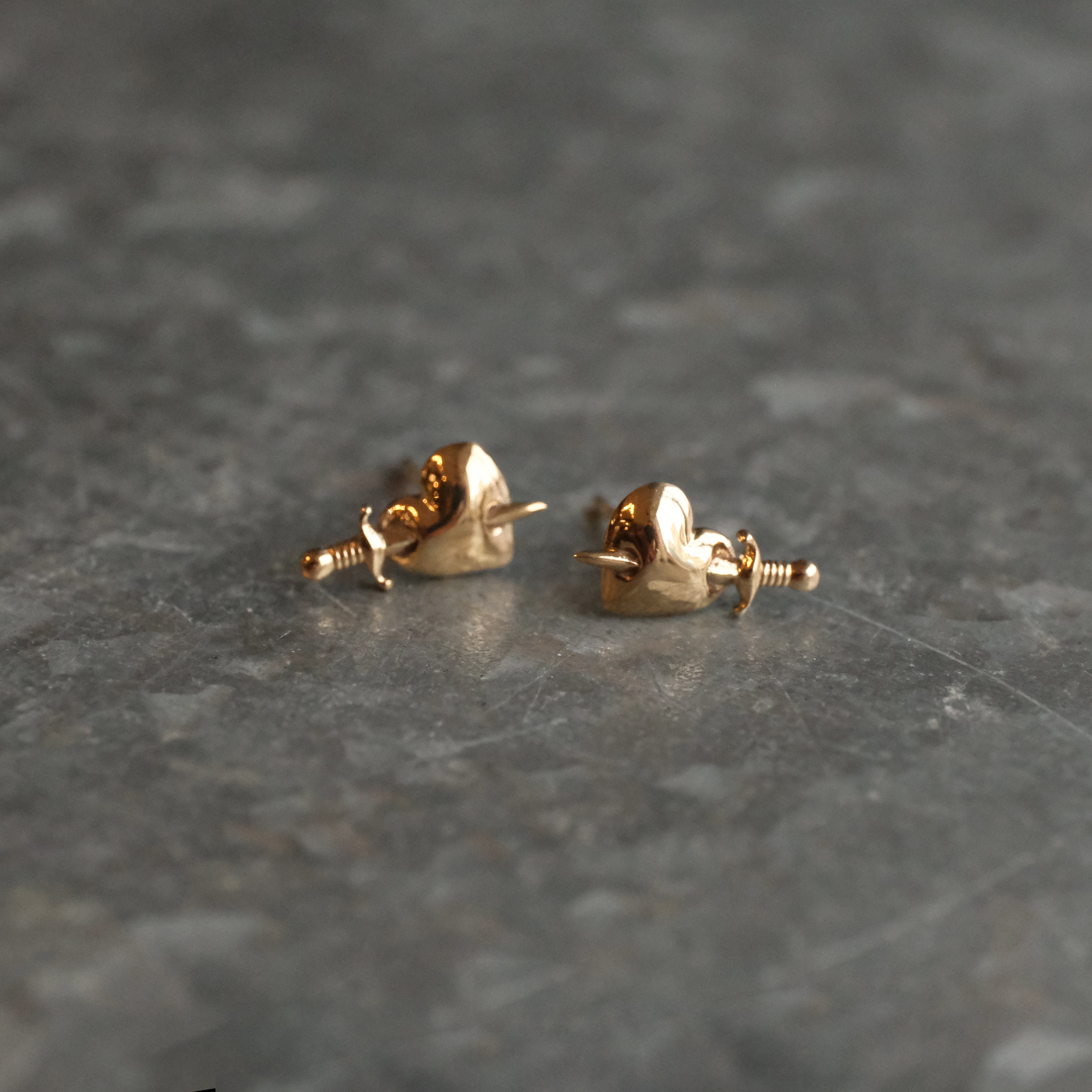 Bronze + Sterling Heartbreaker Studs