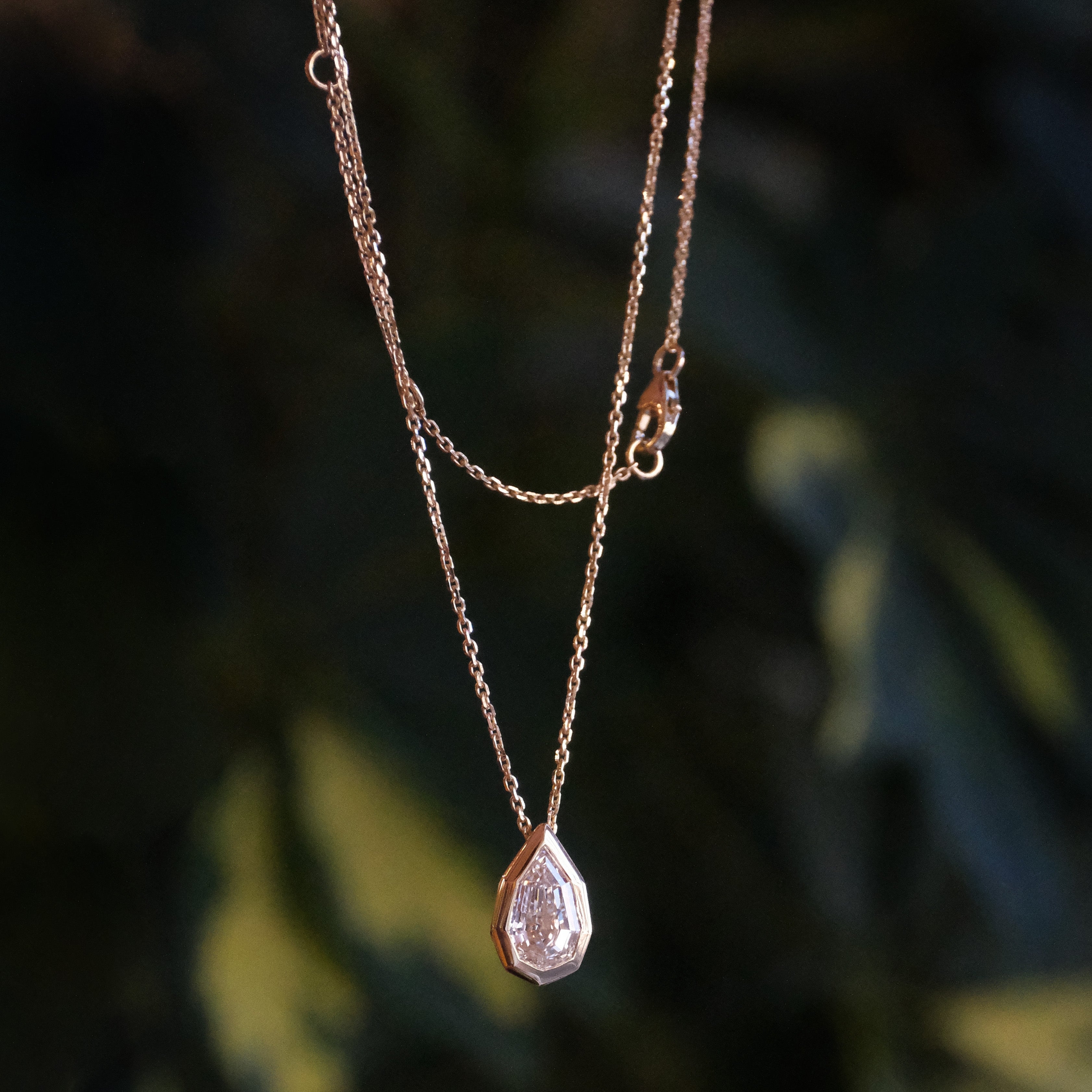 14k + Lab Diamond Bartlett Necklace