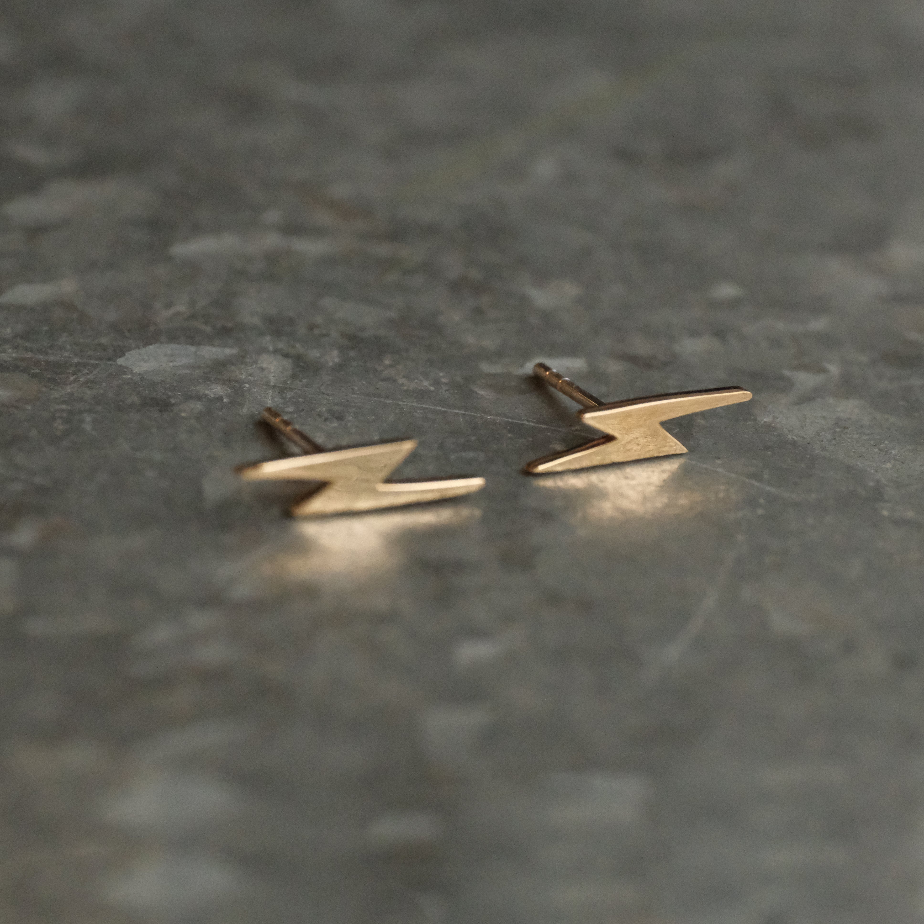 Bronze + Sterling Flash Studs