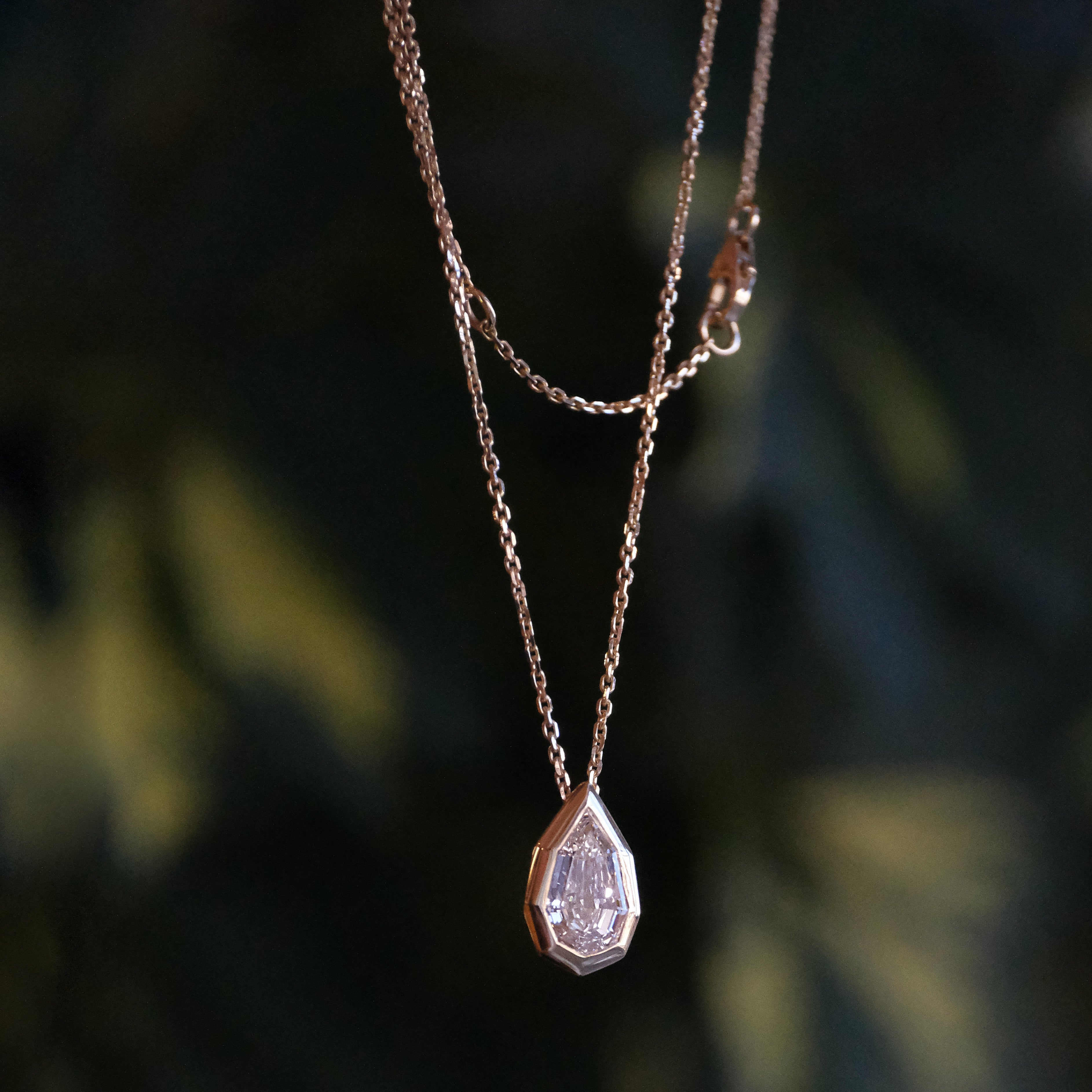 14k + Lab Diamond Bartlett Necklace