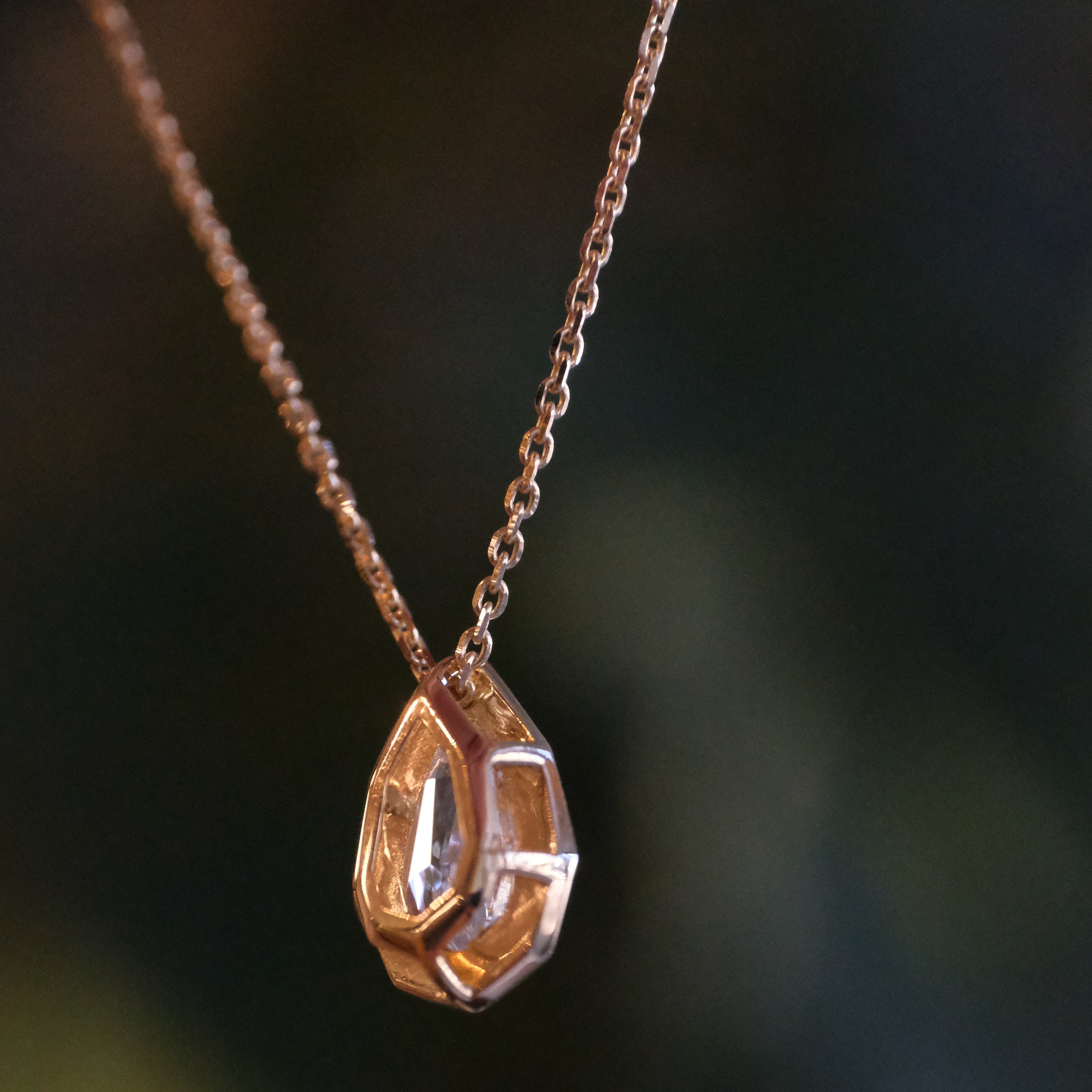 14k + Lab Diamond Bartlett Necklace