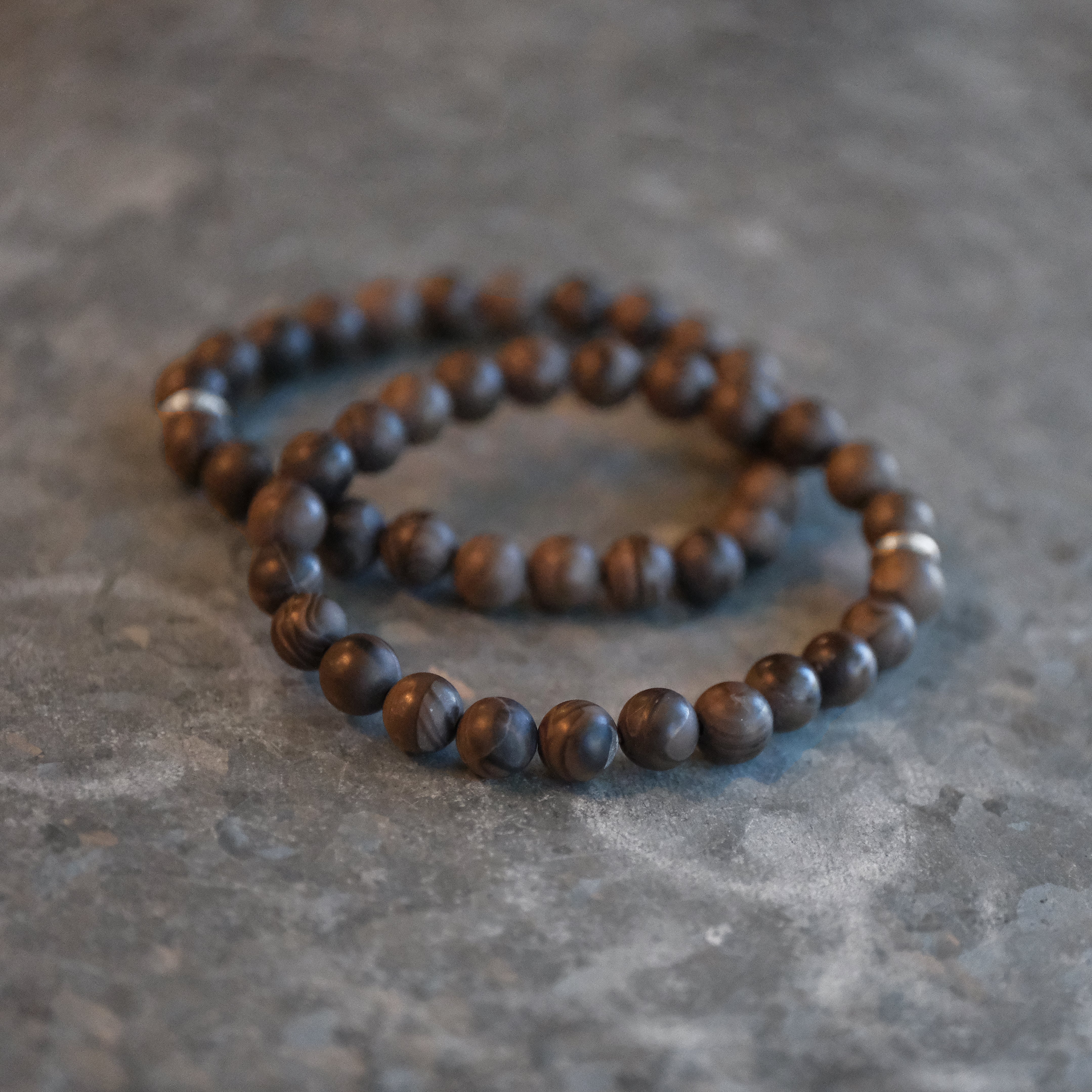 Brazilian Coffee Jasper + Sterling Bracelet
