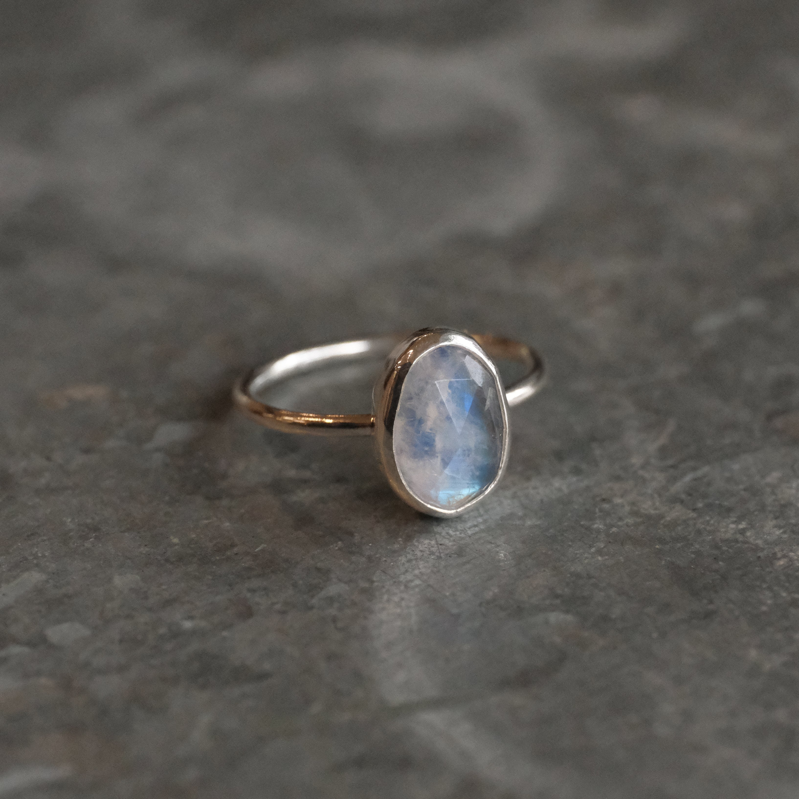 Moonstone Chiquito Ring (Size 8) - One of a Kind