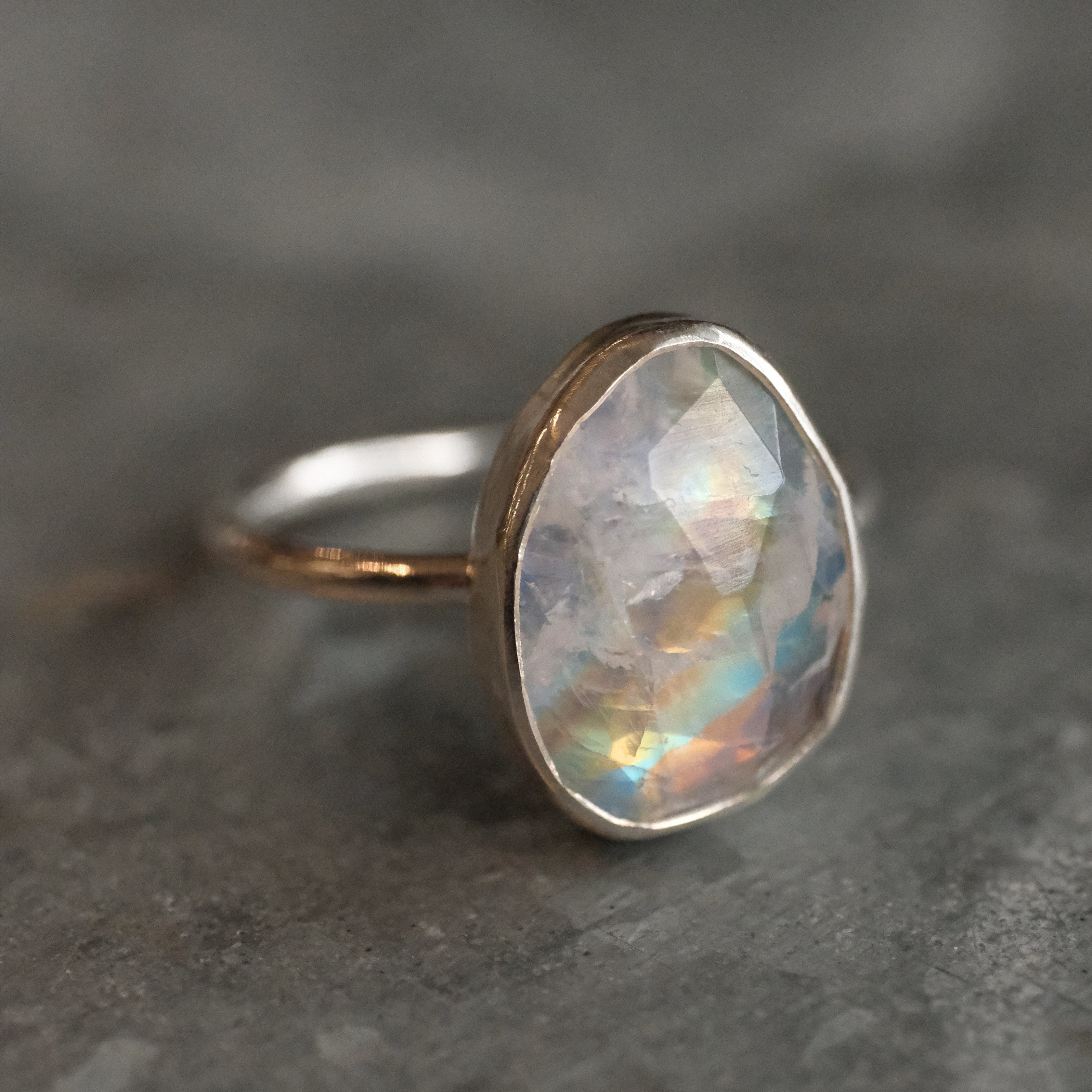 Moonstone Chiquito Ring (Size 6) - One of a Kind