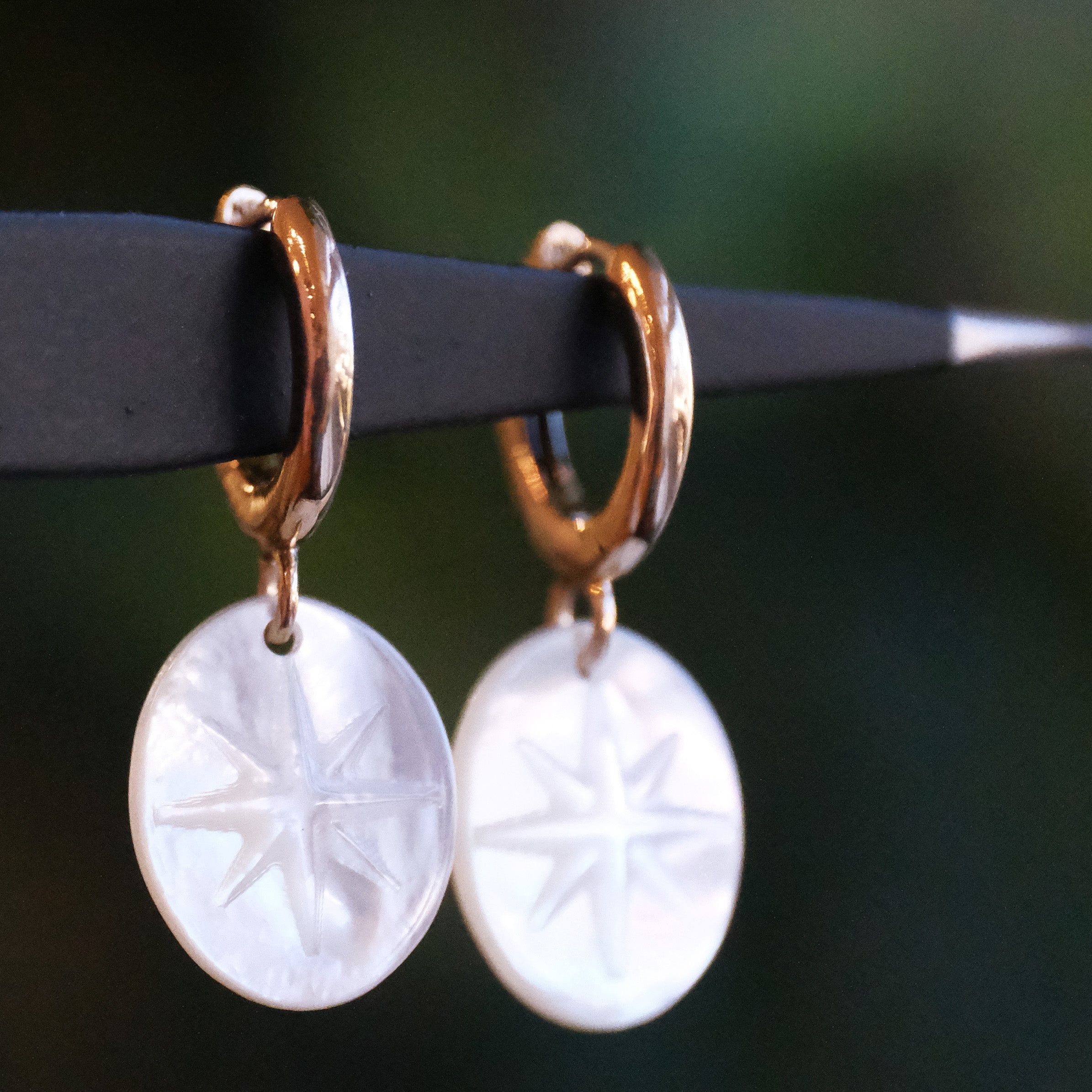 Bronze + Mother of Pearl North Star Huggers