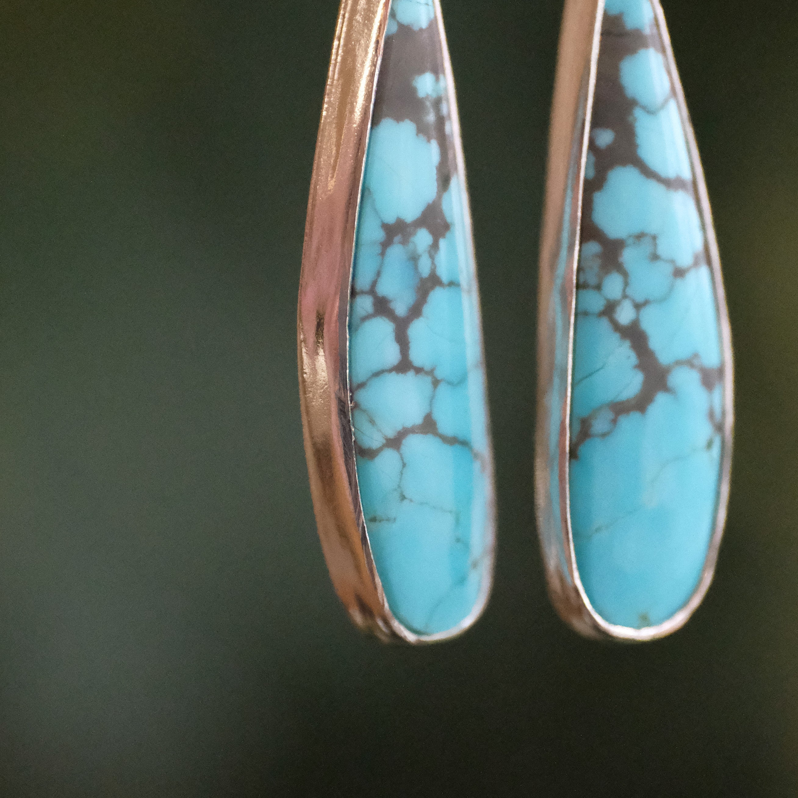 Turquoise Quill Earrings - One of a Kind