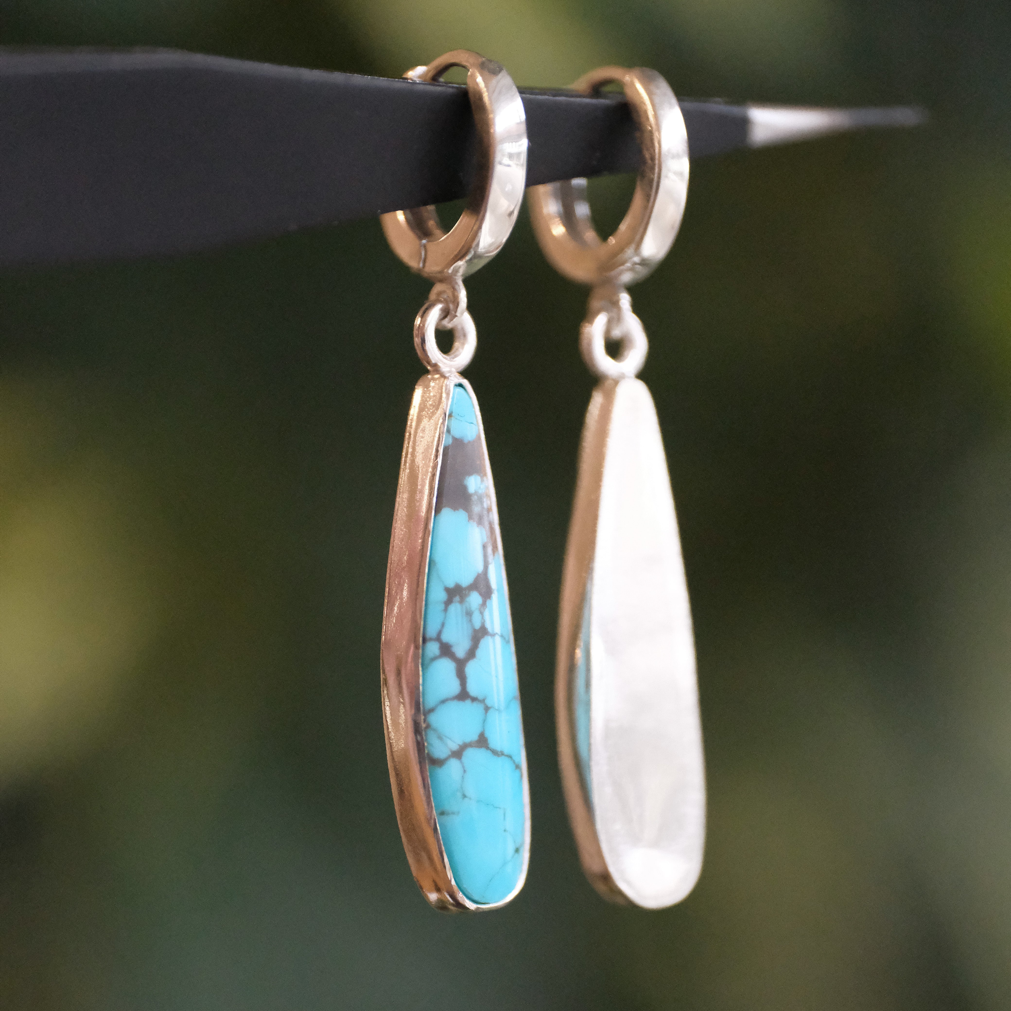 Turquoise Quill Earrings - One of a Kind