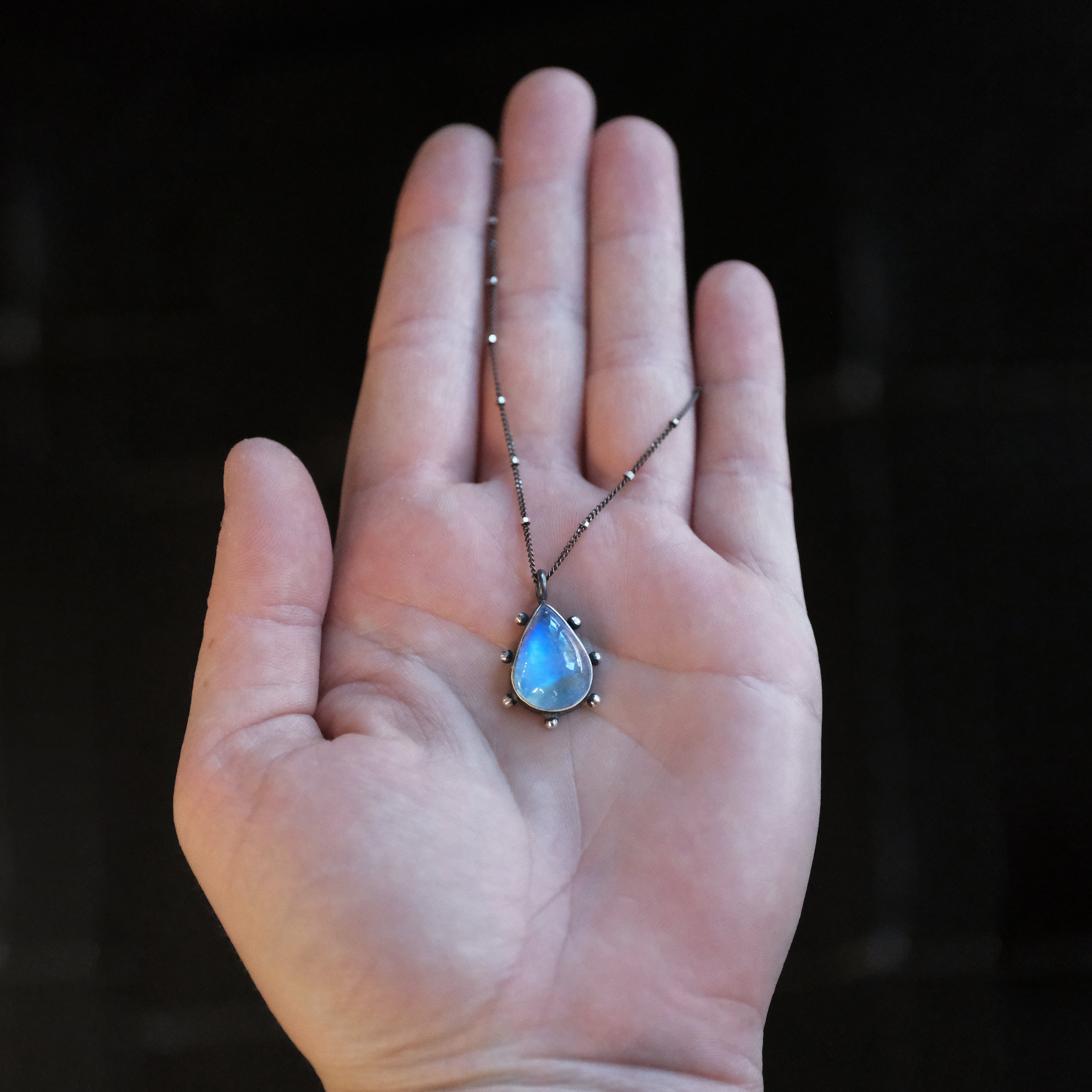 Moonstone + Sterling Galileo Necklace - One of a Kind