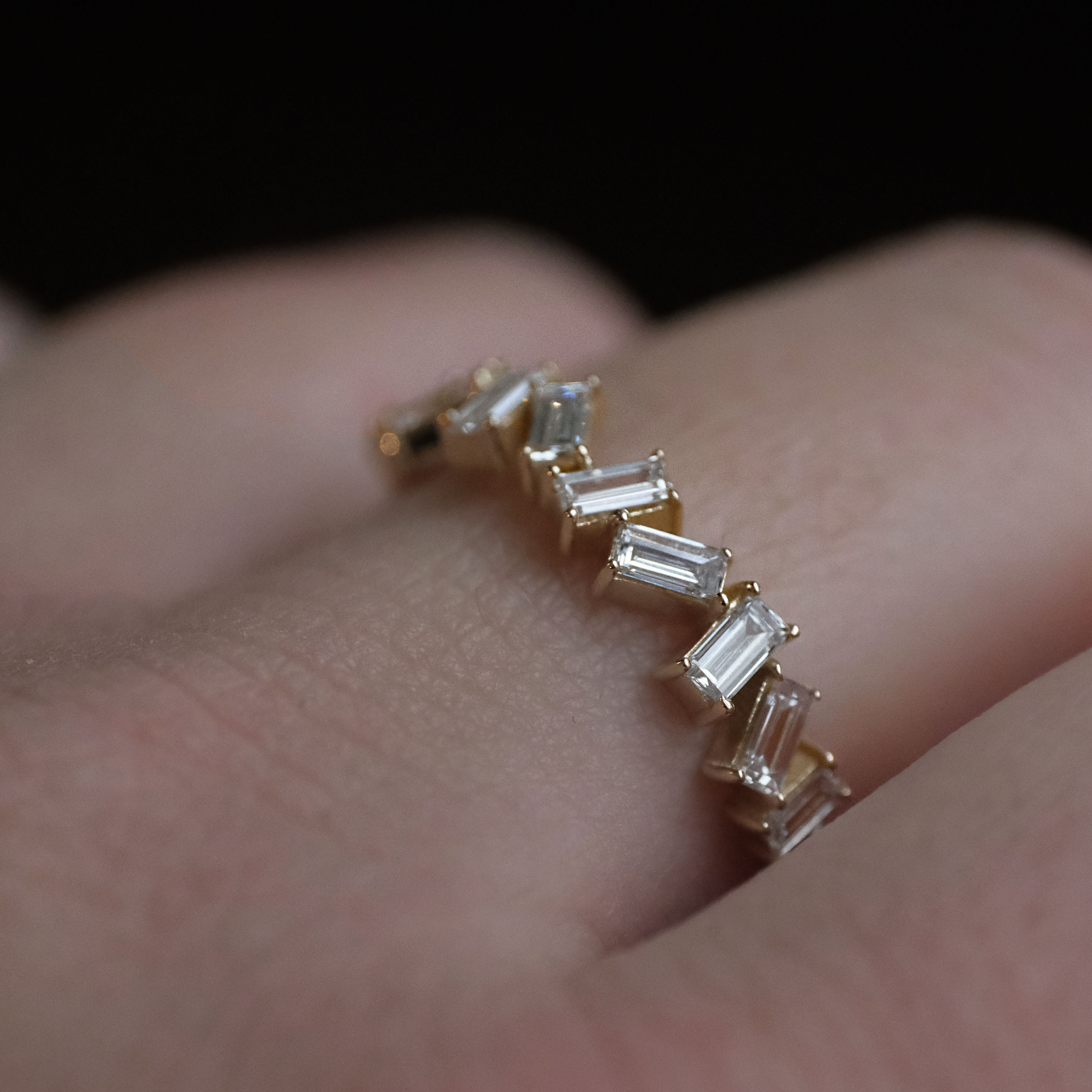 14k + Lab Diamond Allegro Ring