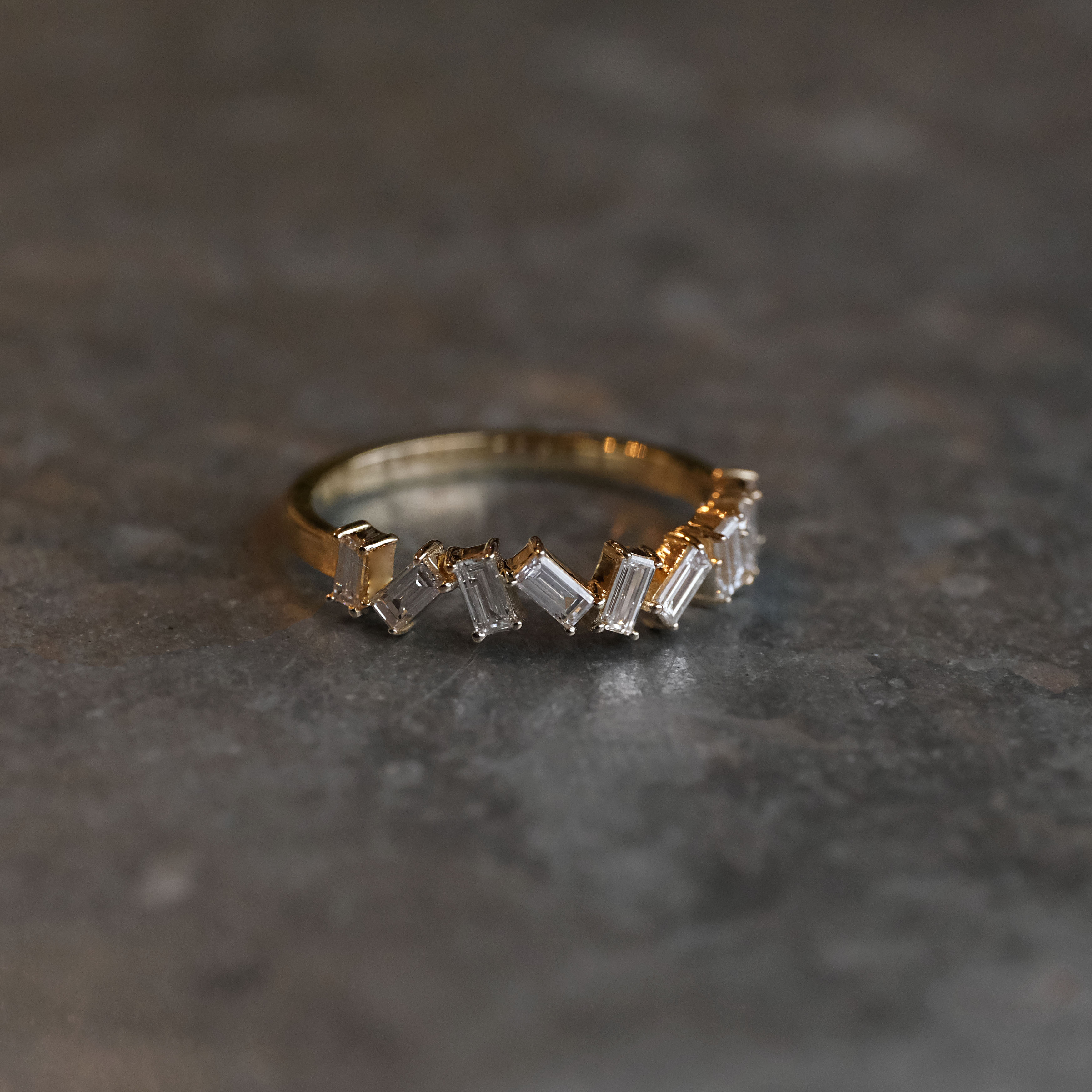 14k + Lab Diamond Allegro Ring