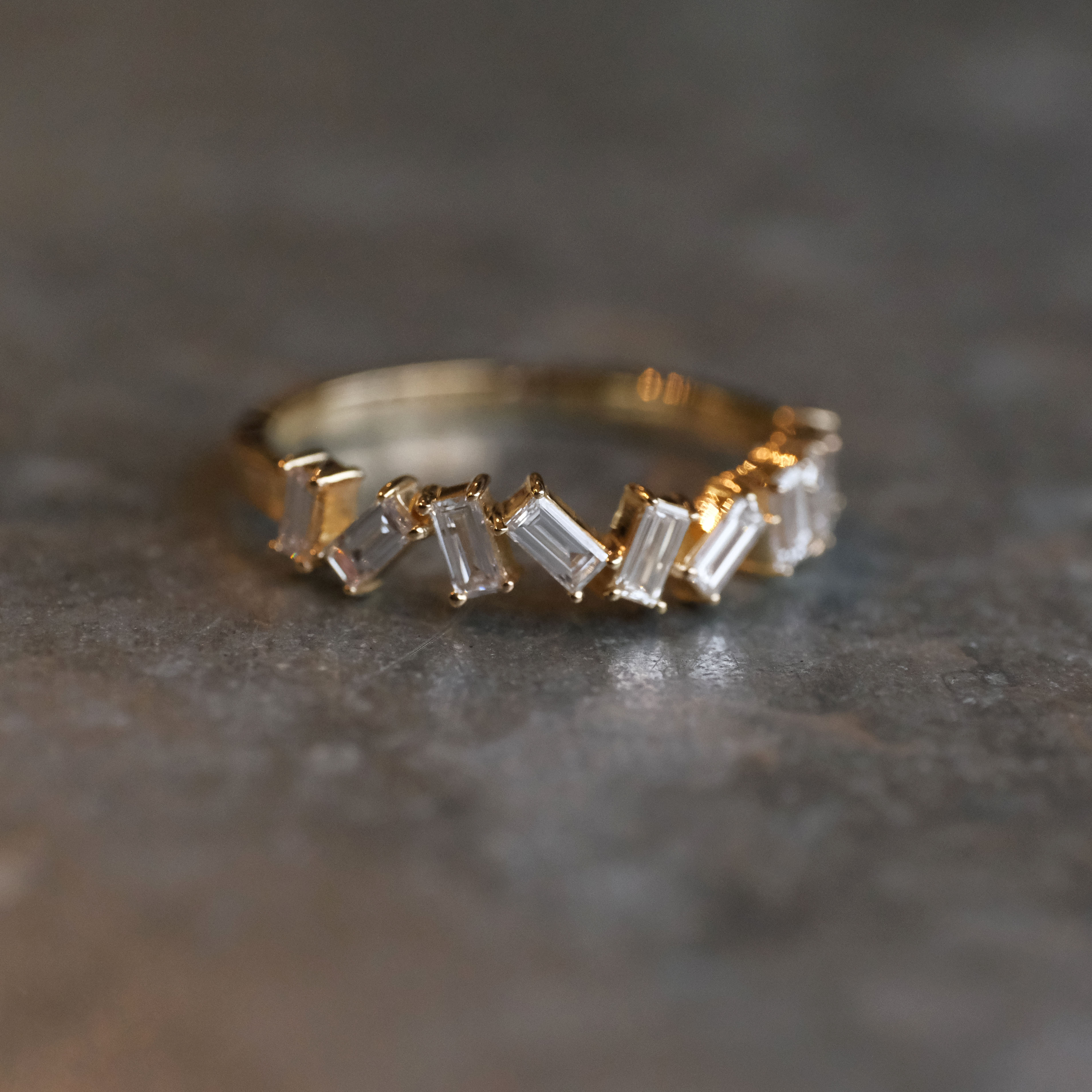 14k + Lab Diamond Allegro Ring