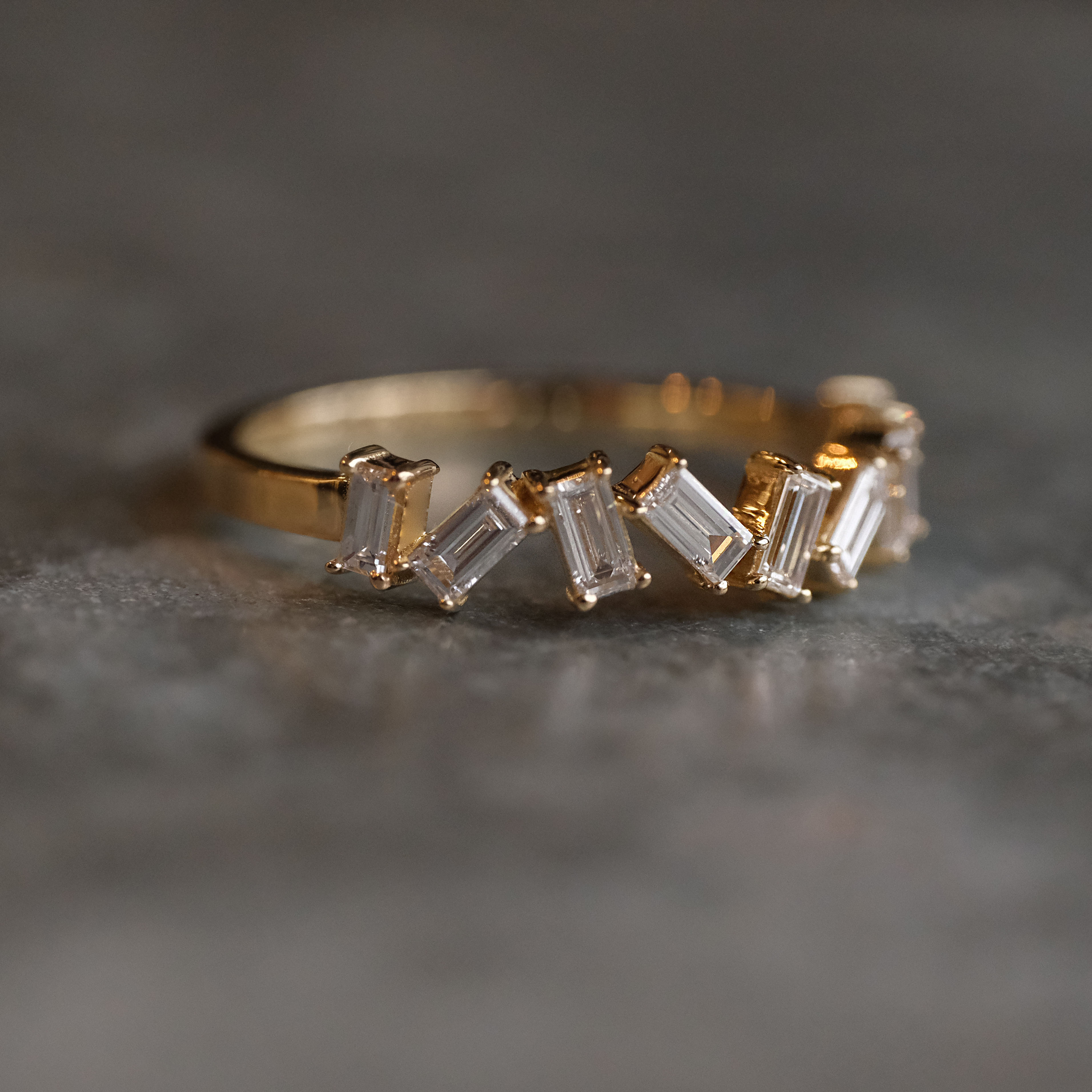 14k + Lab Diamond Allegro Ring