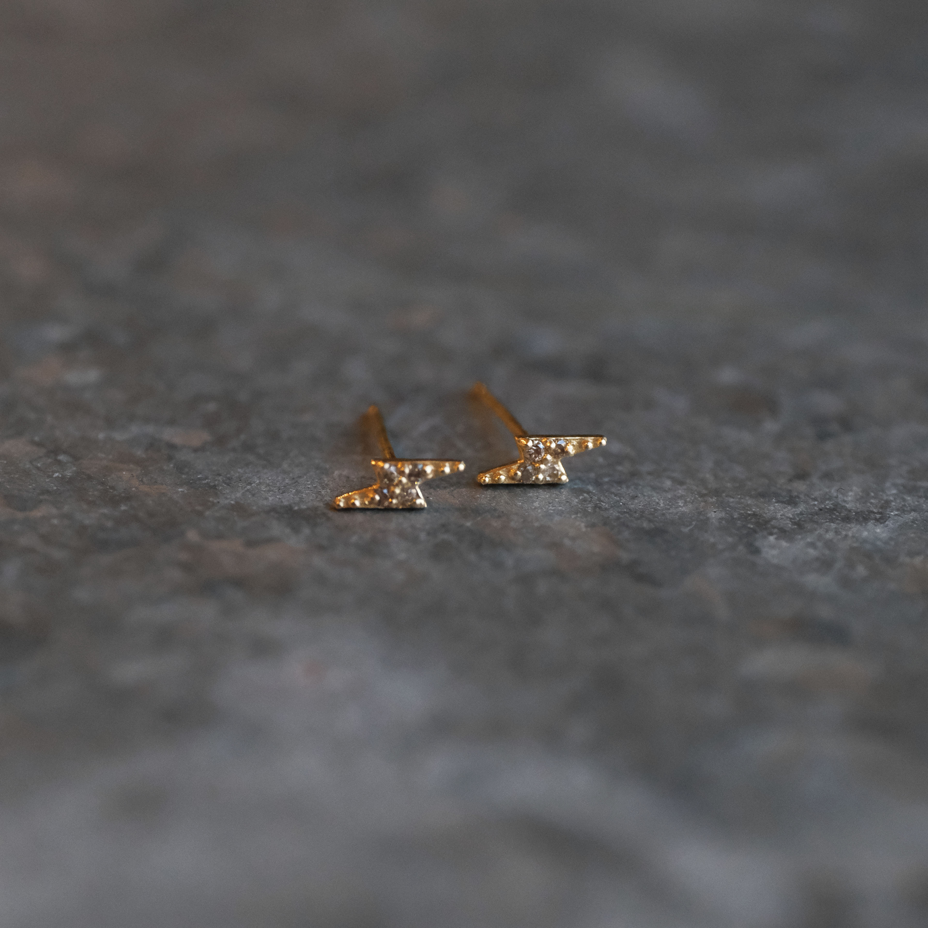 14k + Natural Diamond Flash Studs