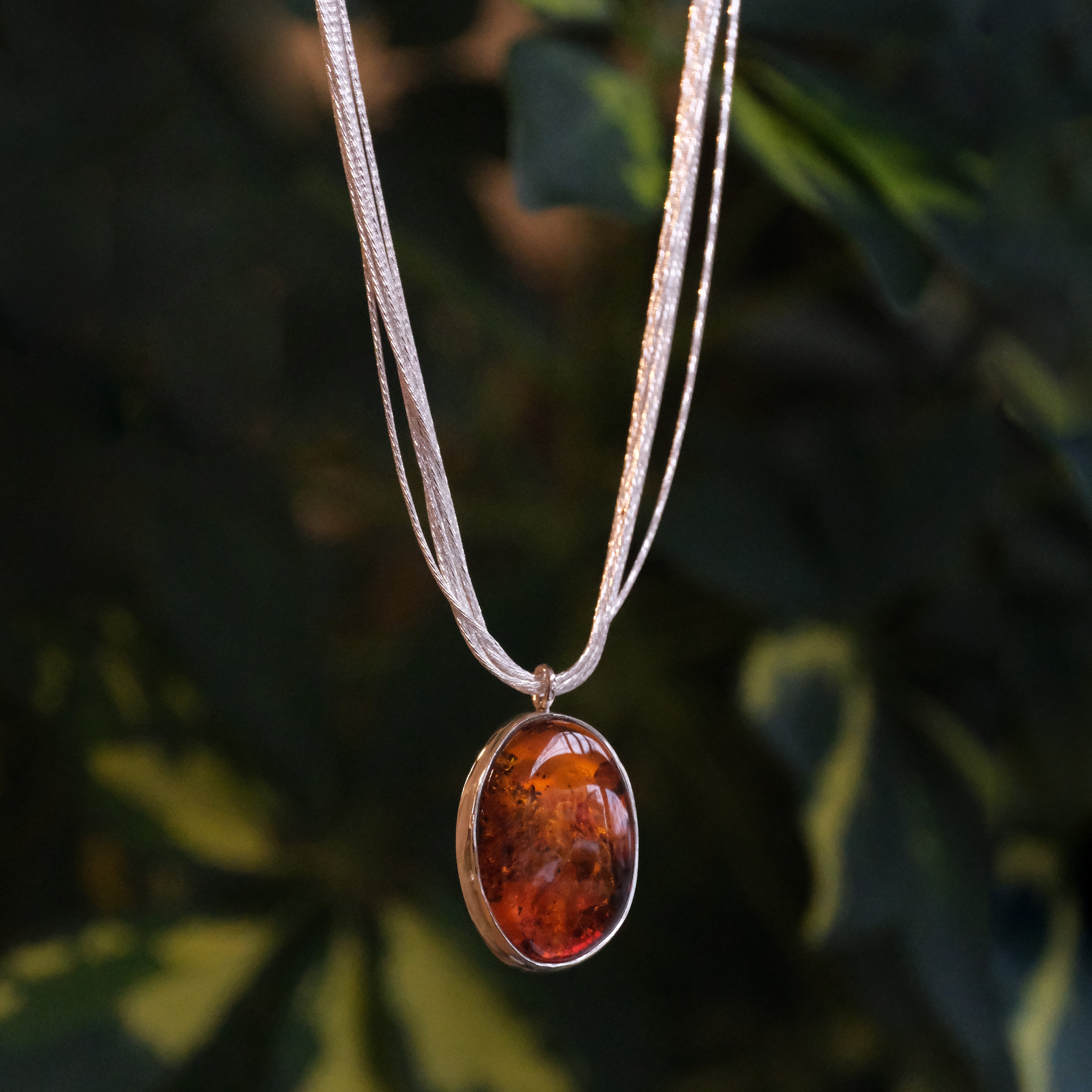 Amber Liquid Strand Necklace - One of a Kind