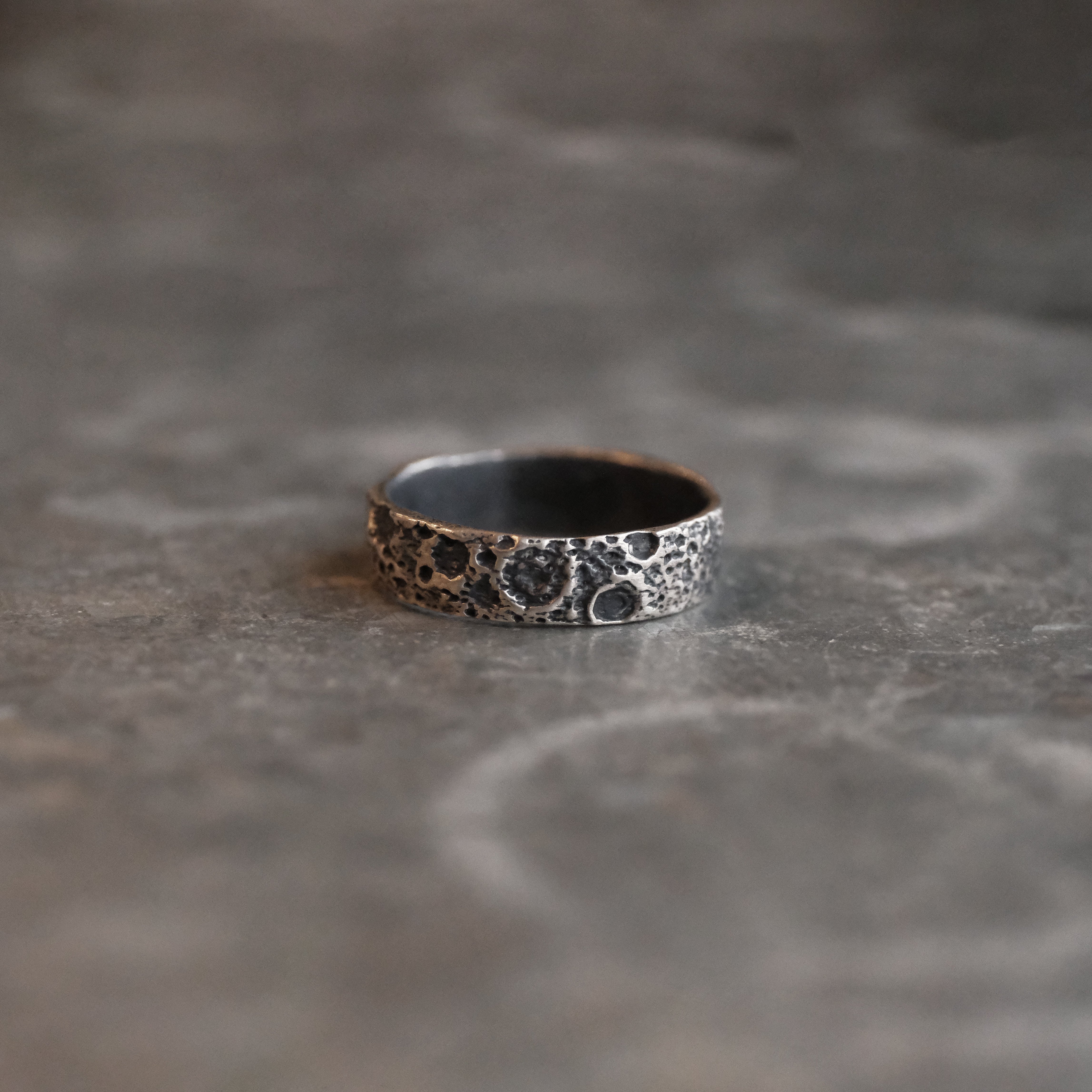 Sterling Lunar Ring (Size 9) - One of a Kind