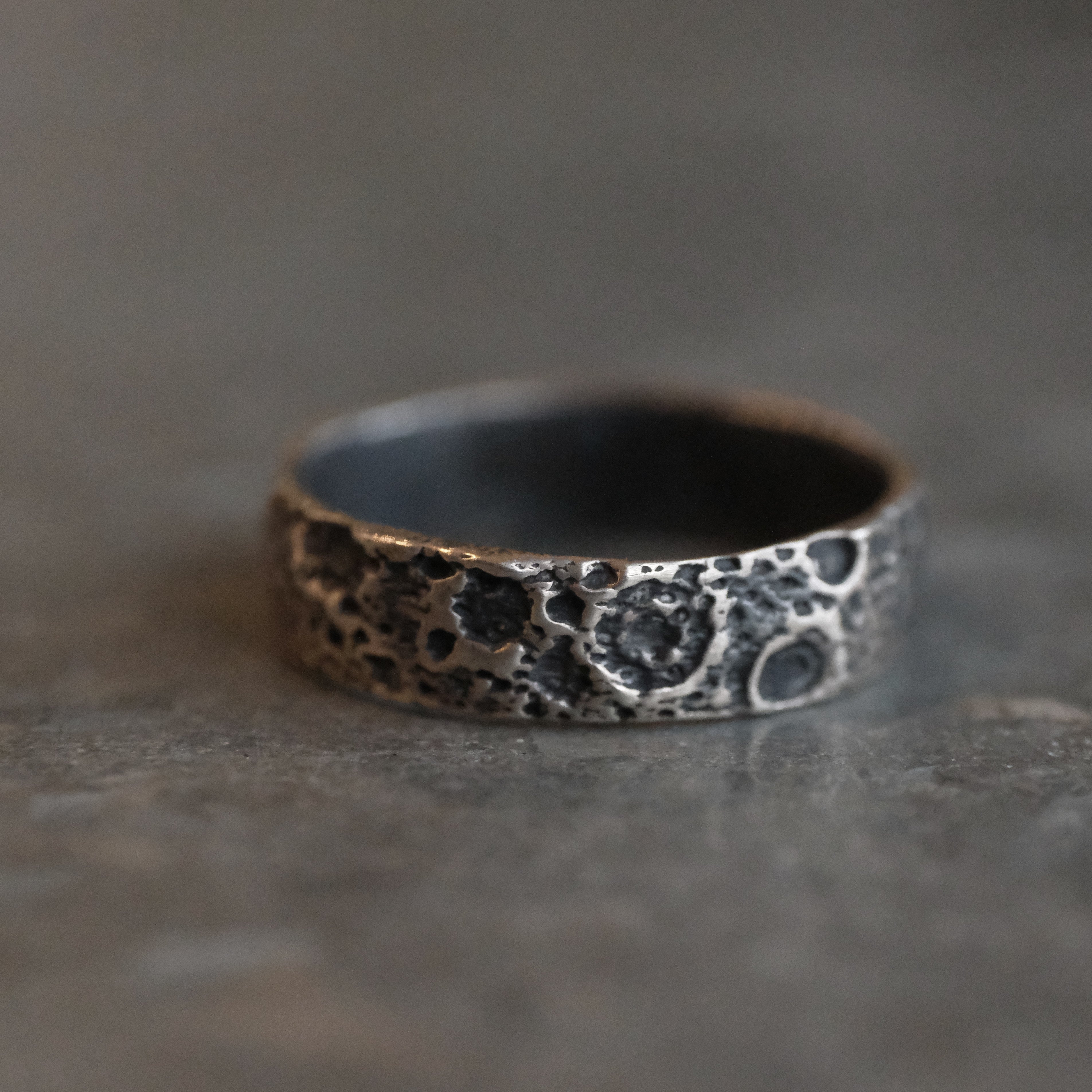 Sterling Lunar Ring (Size 9) - One of a Kind