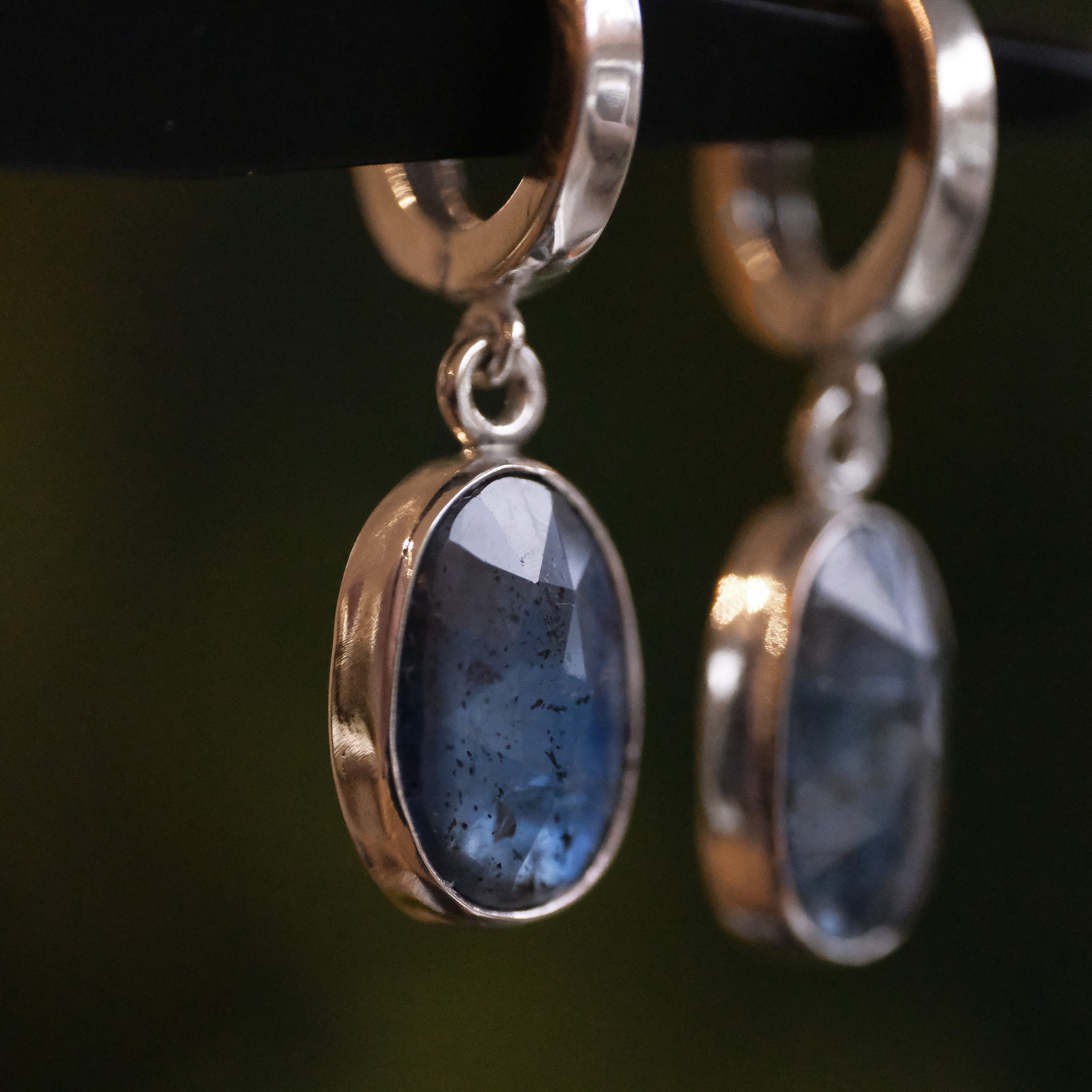 Kyanite Oceanic Hugger Earrings - One of a Kind