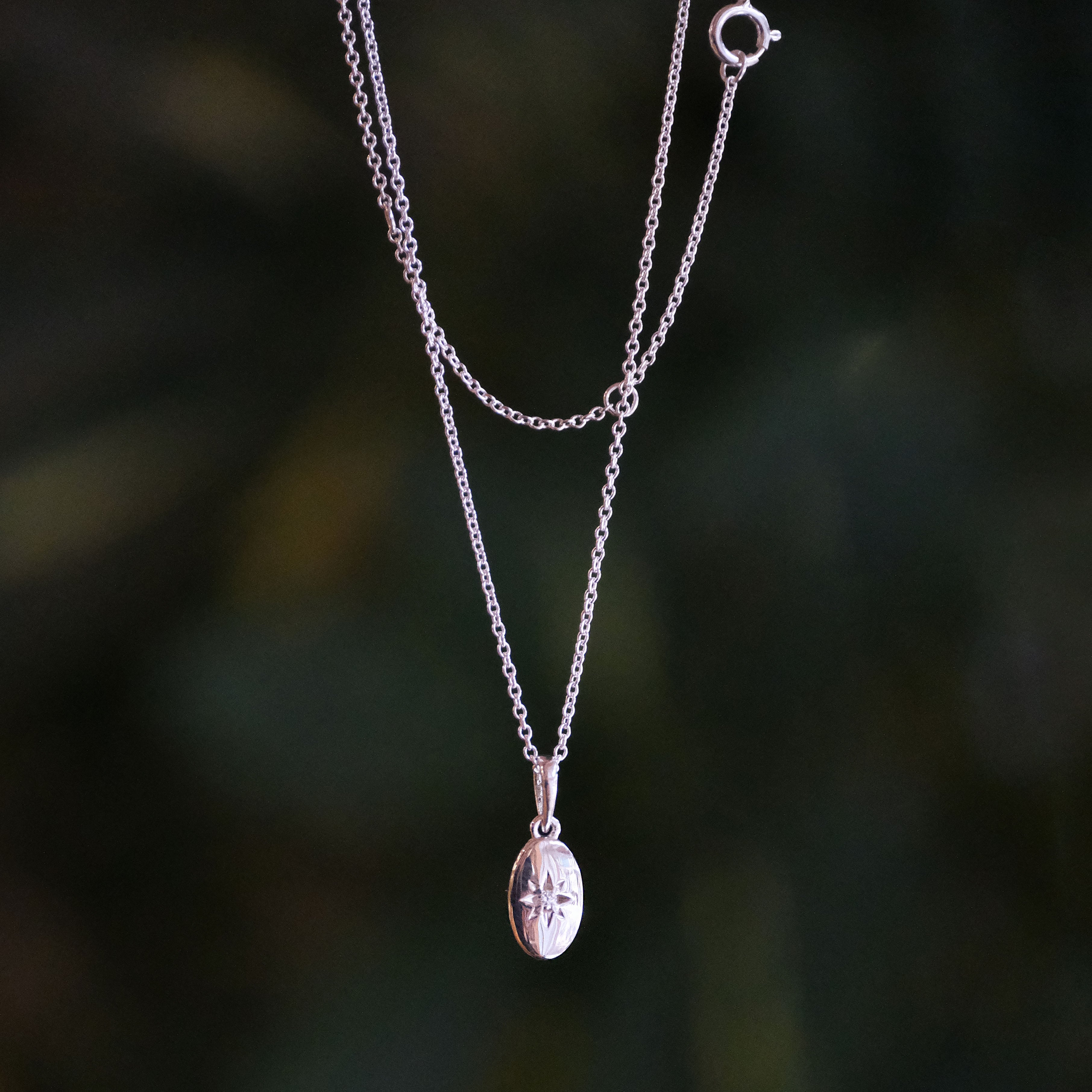 Sterling + Natural Diamond Astrea Necklace