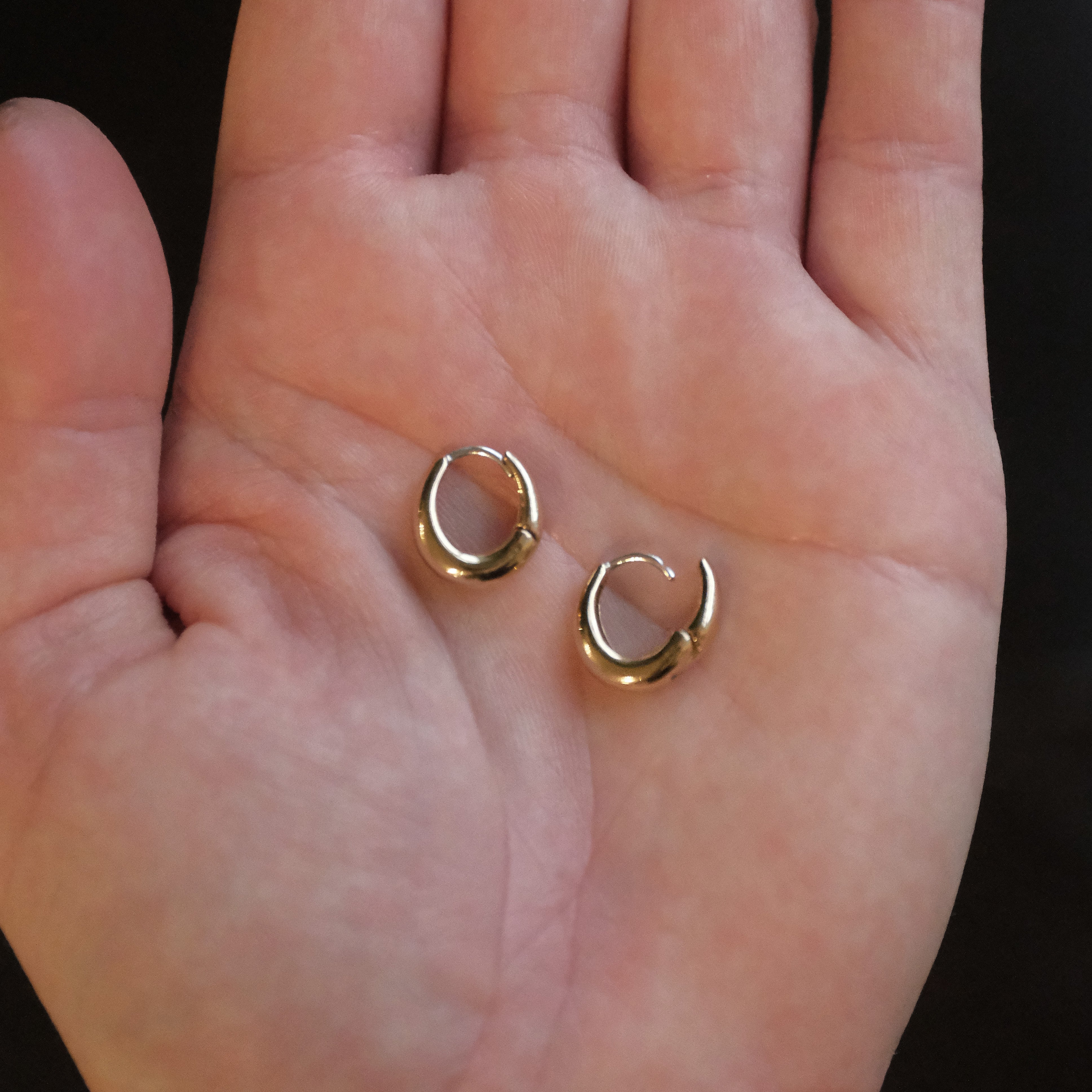 Bronze + Sterling Droplet Huggers