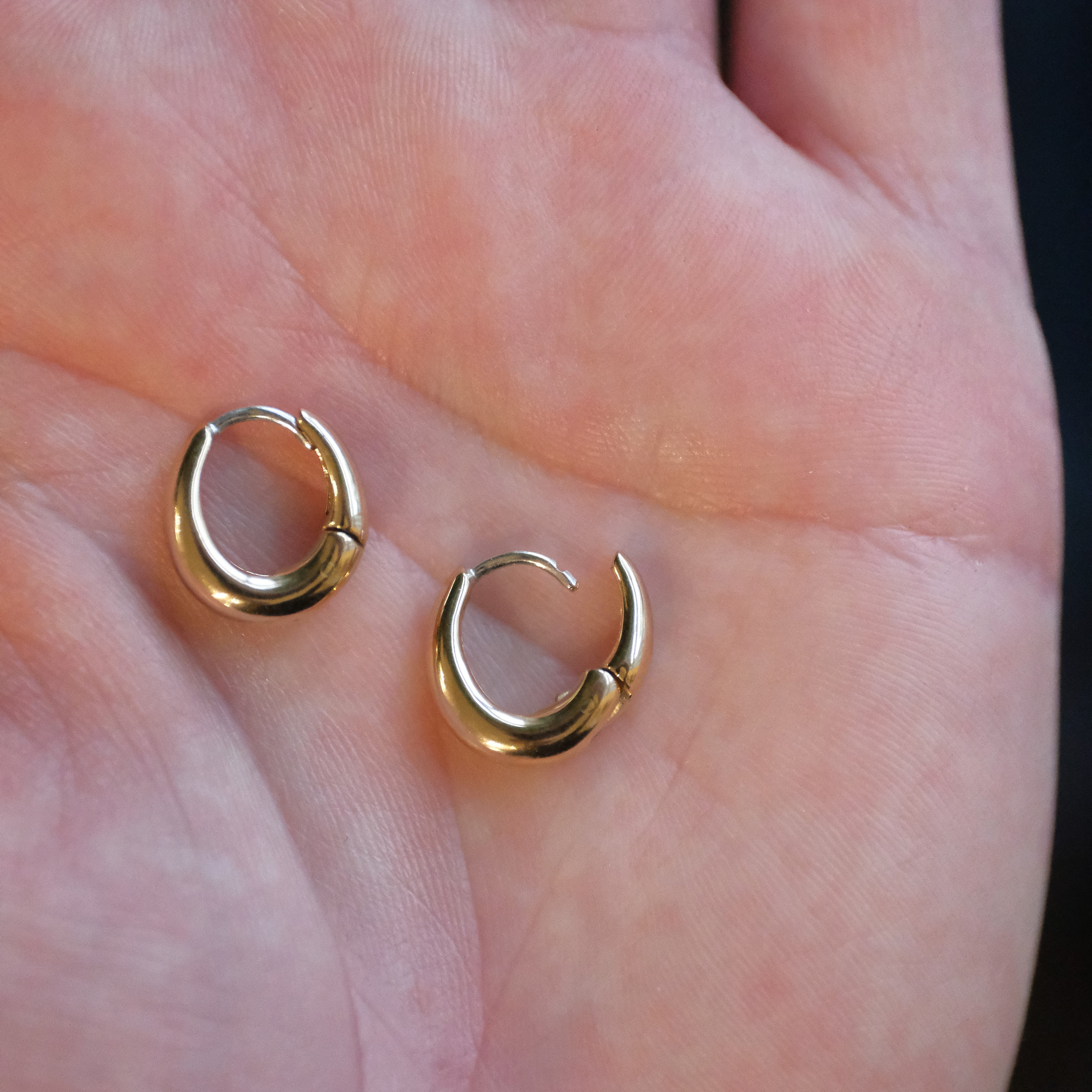 Bronze + Sterling Droplet Huggers