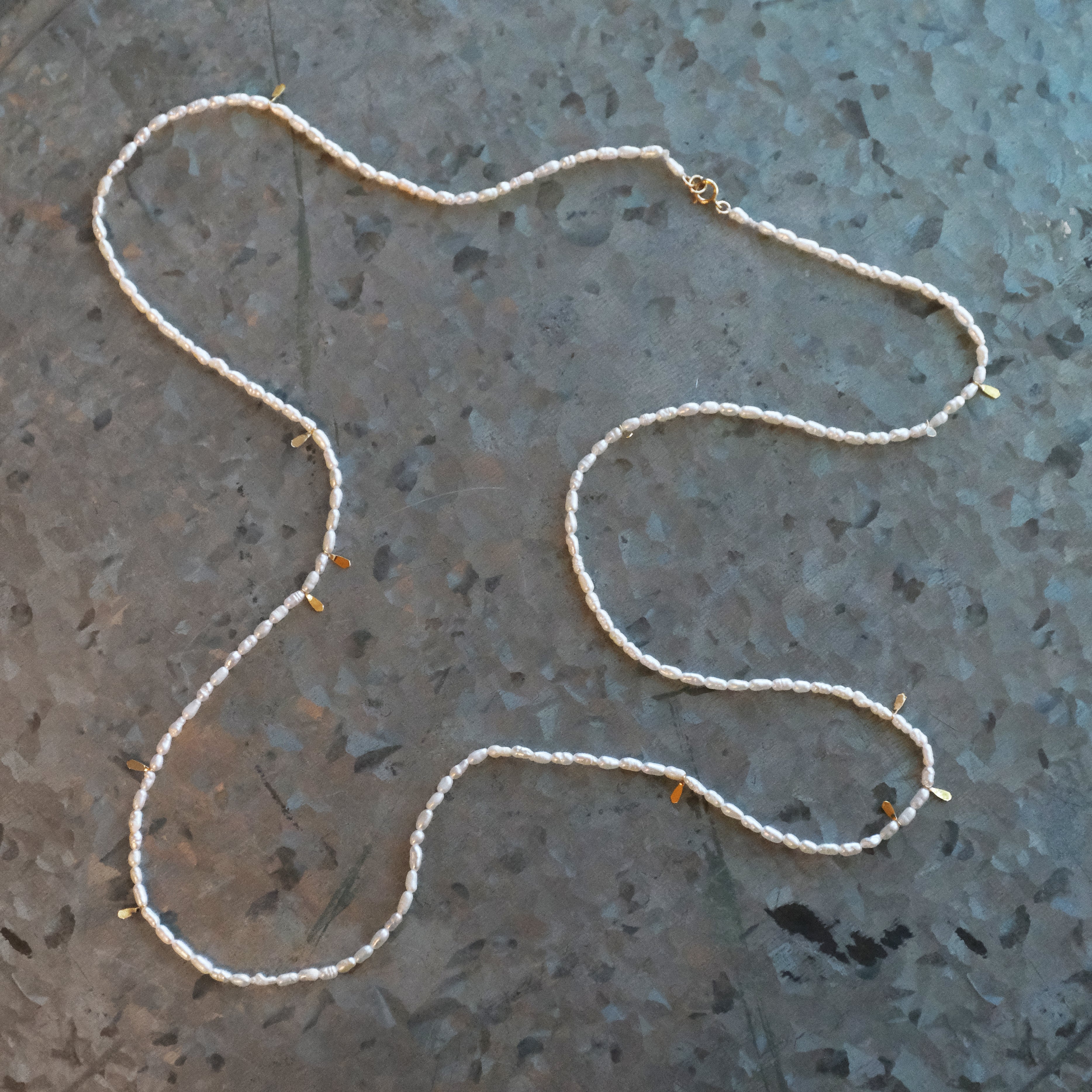 14k + Freshwater Pearl Prickly Pear Necklace - One of a Kind