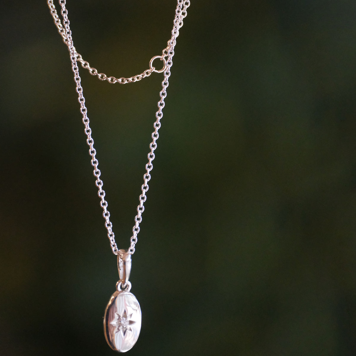 Sterling + Natural Diamond Astrea Necklace