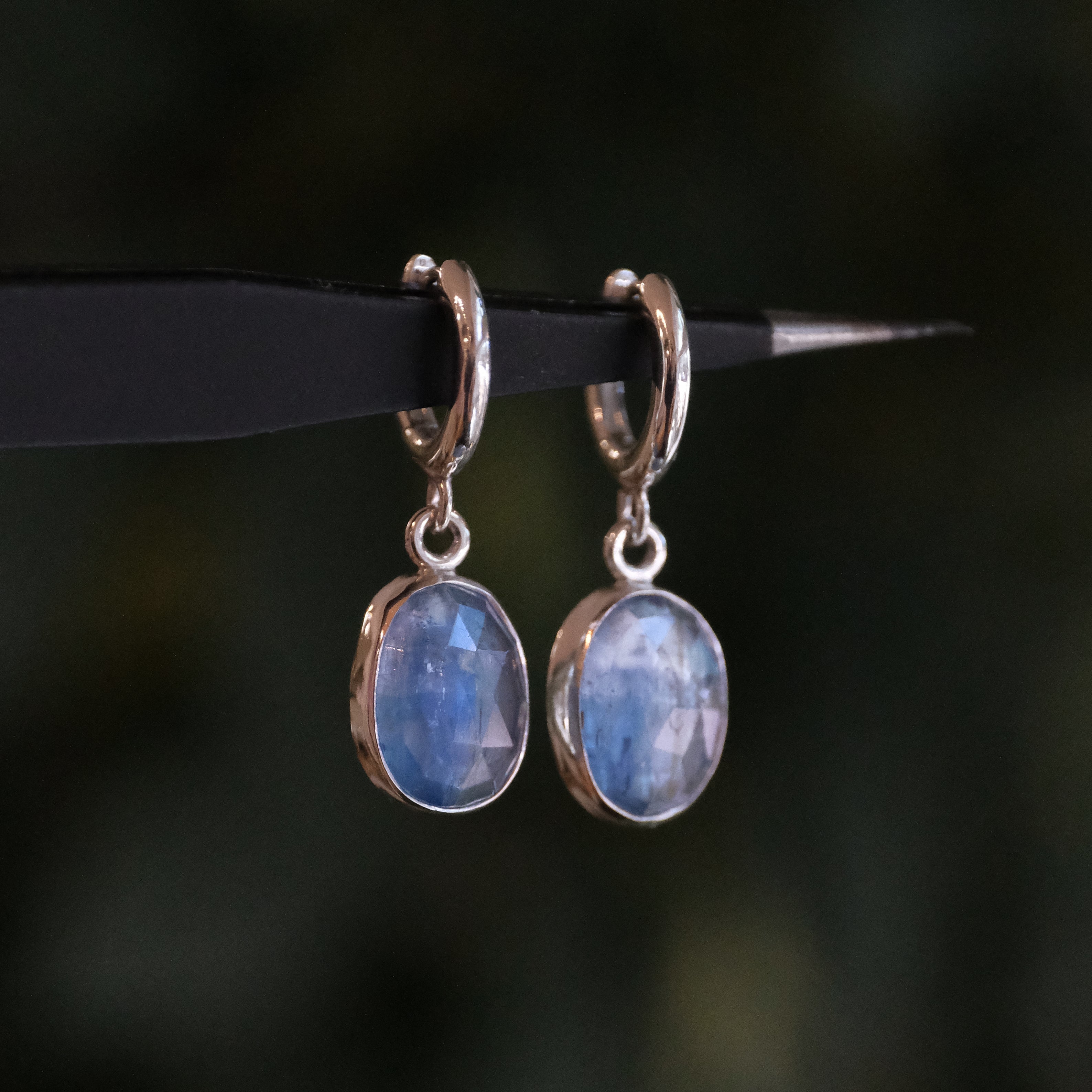 Kyanite Oceanic Hugger Earrings - One of a Kind