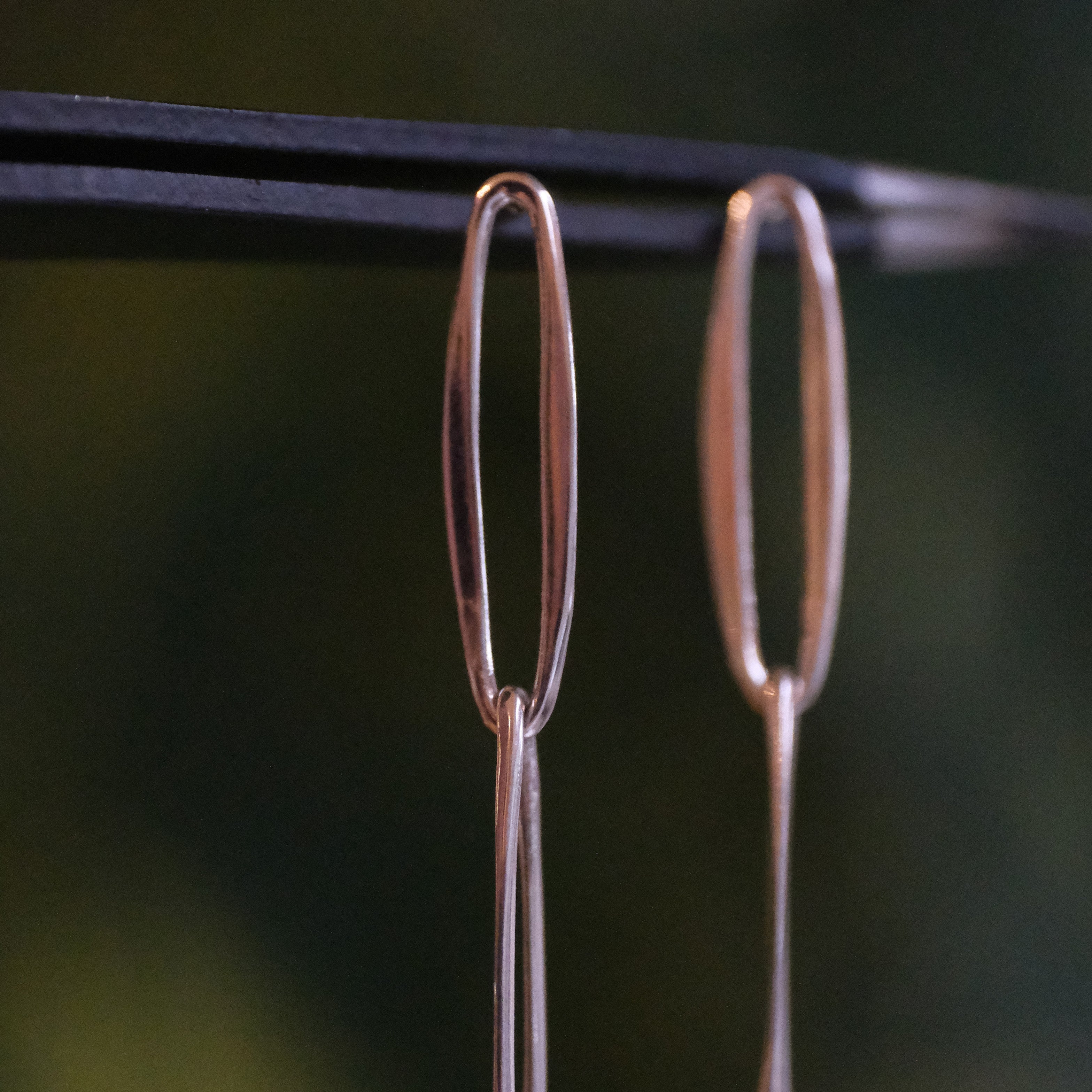 Rain Chain Sterling + Topaz Earrings