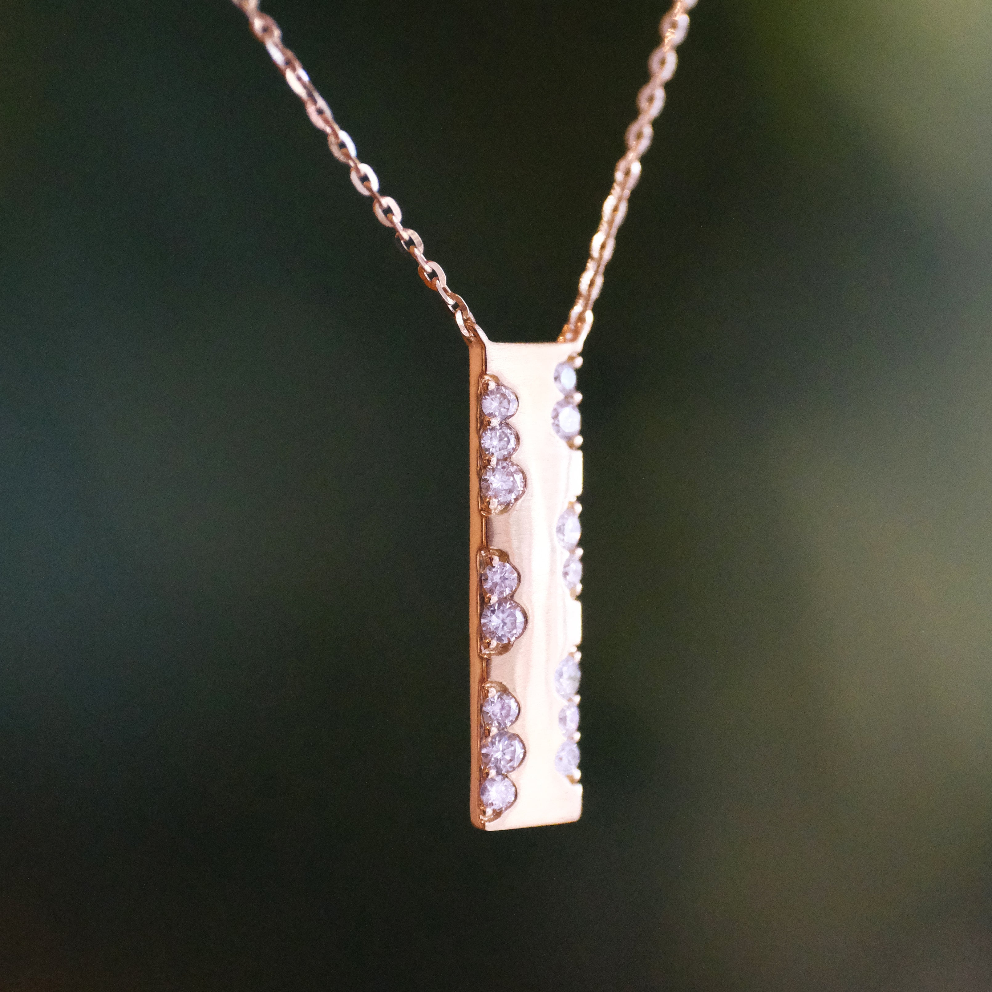 14k + Natural Diamond Sky Walker Necklace