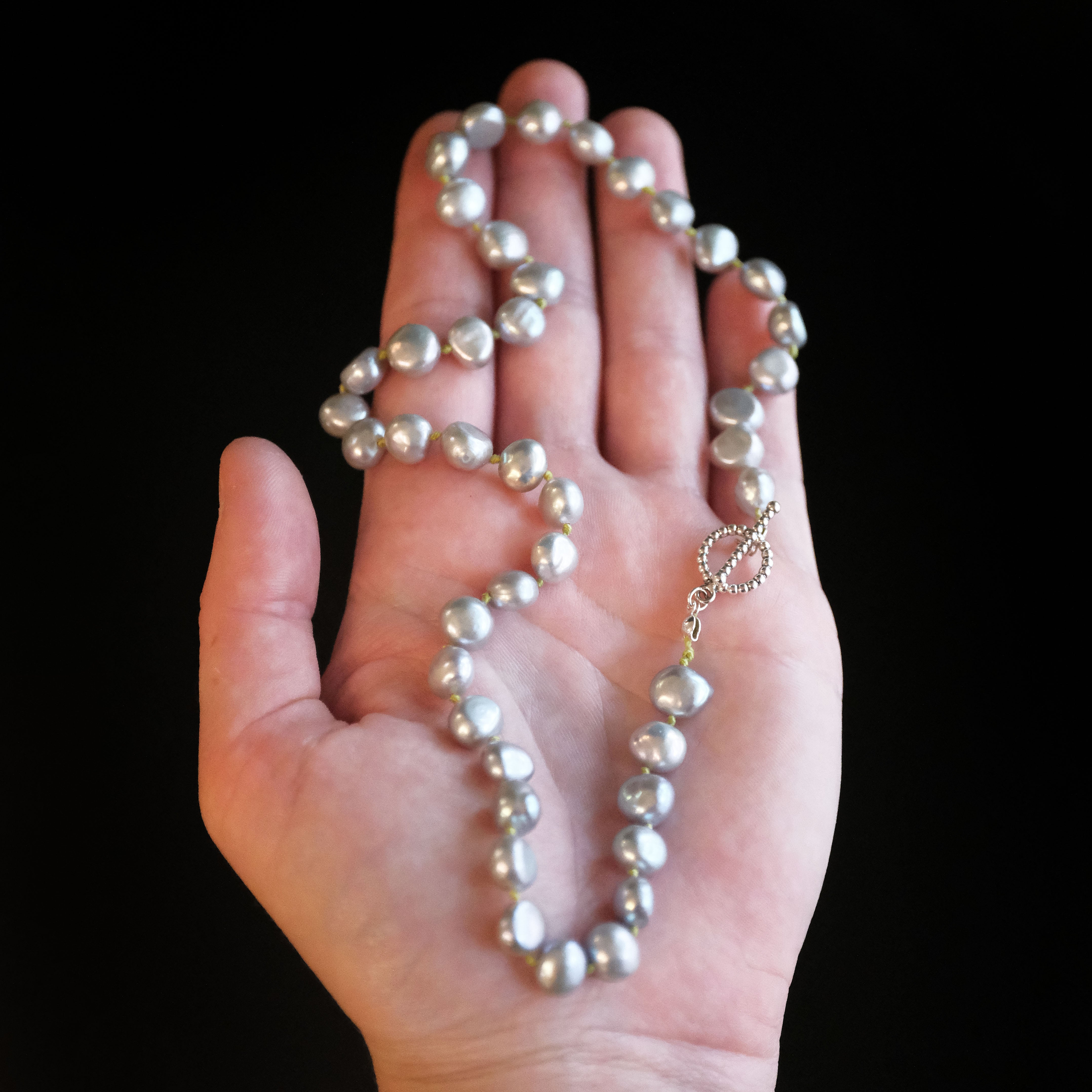 Dove Grey Freshwater Pearl Sprout Necklace - One of a Kind