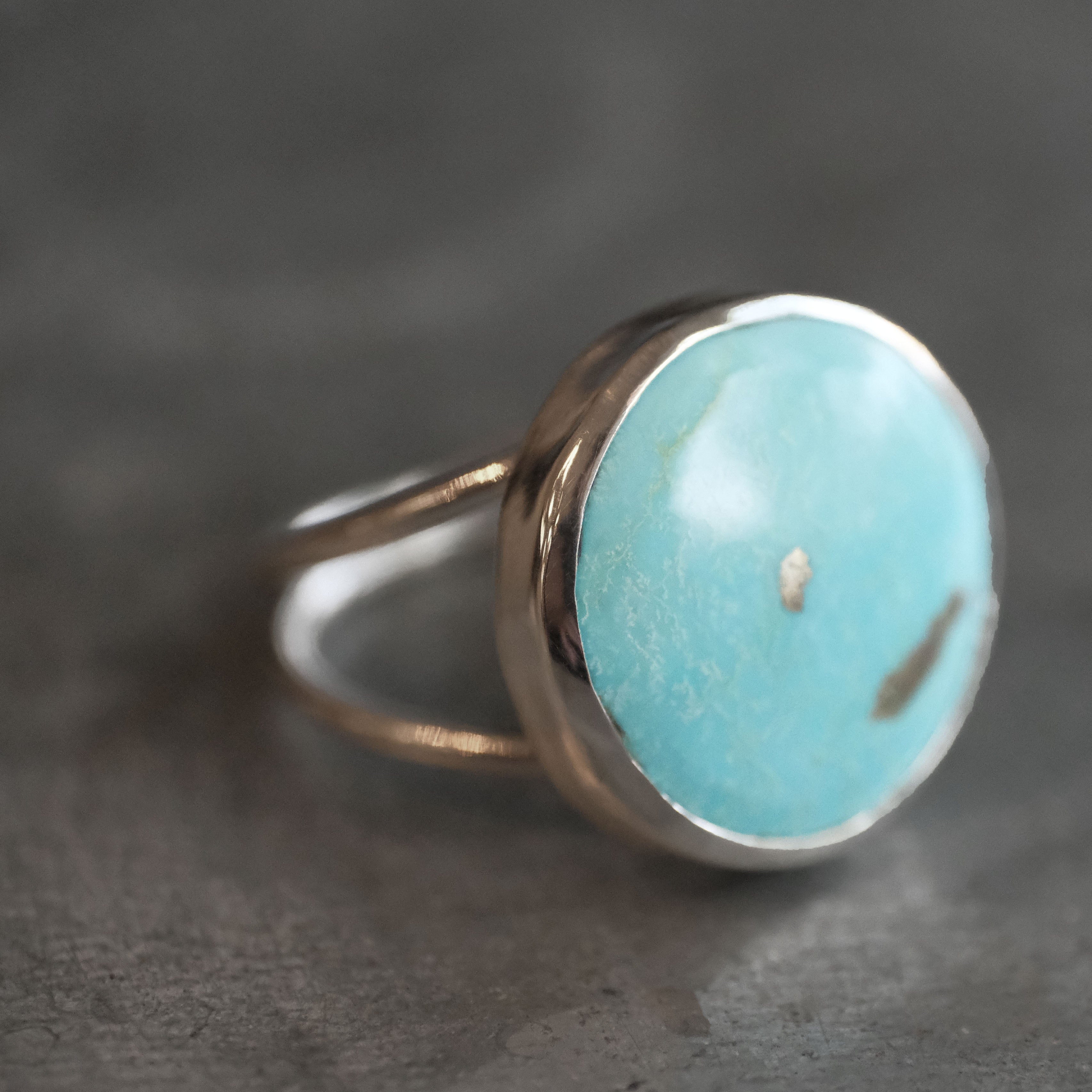 Campitos Turquoise + Sterling Cheval Ring (Size 8.5) - One of a Kind