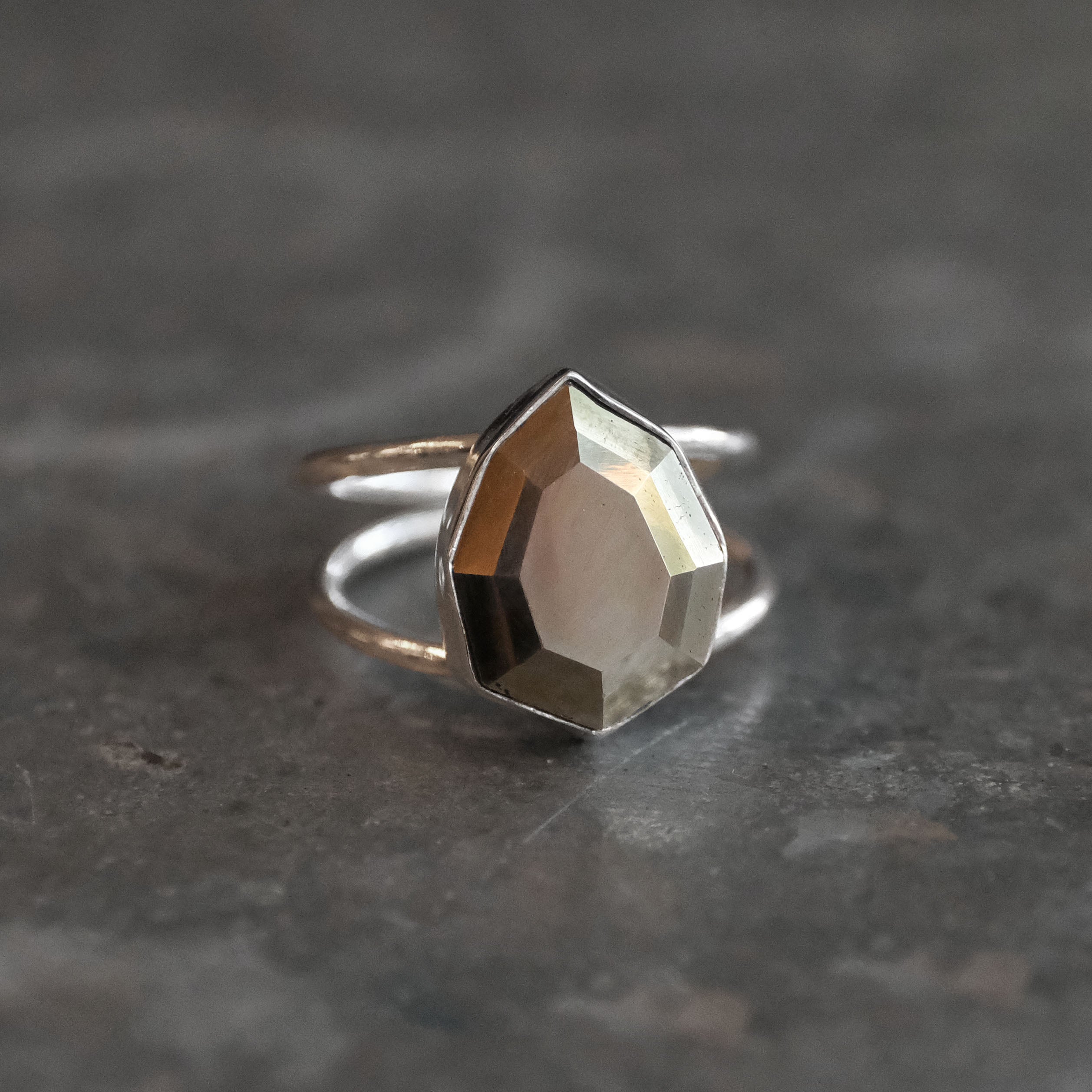 Sterling + Pyrite Vignette Ring (Size 6.5) - One of a Kind