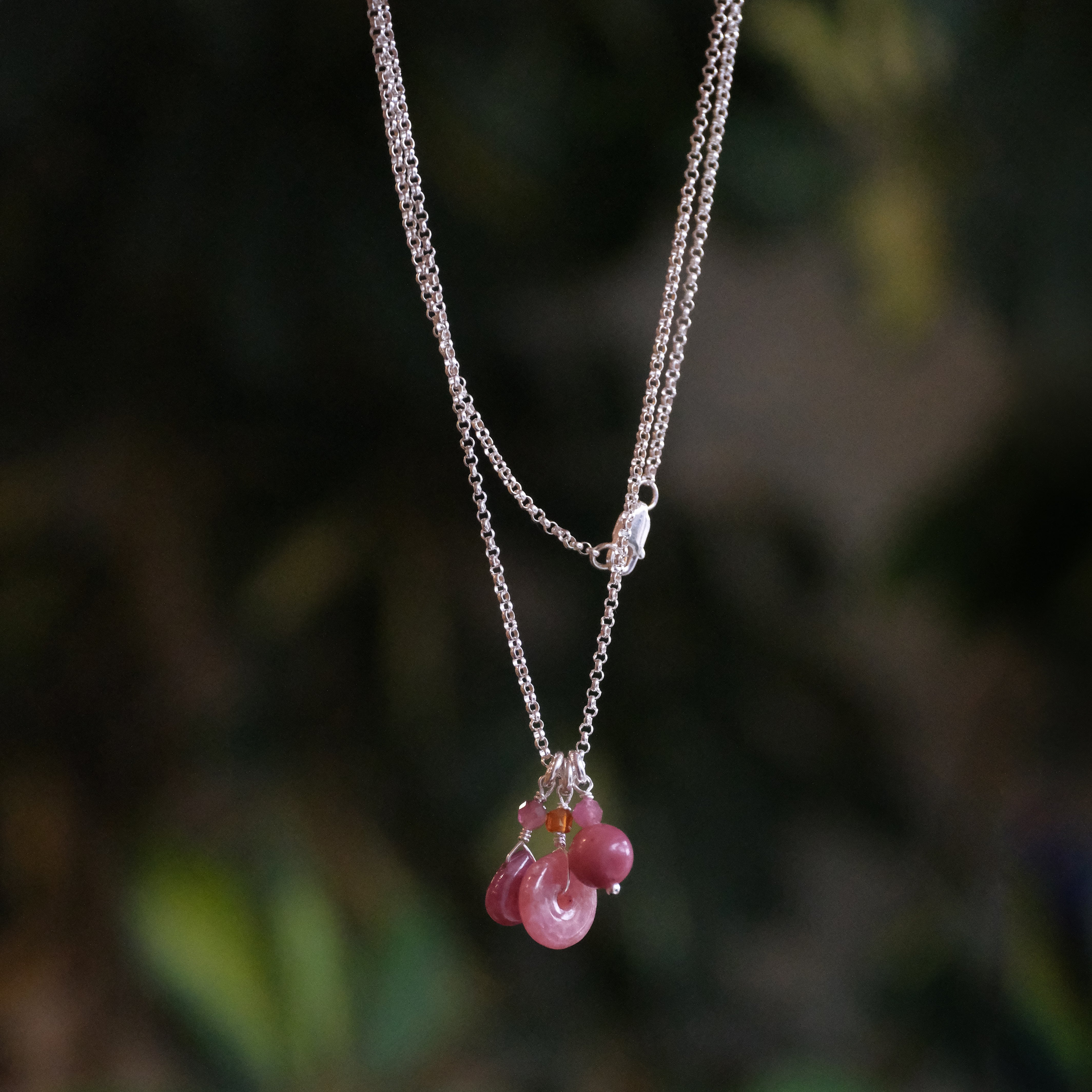 Band of 3 Sterling + Stone Necklace - One of a Kind