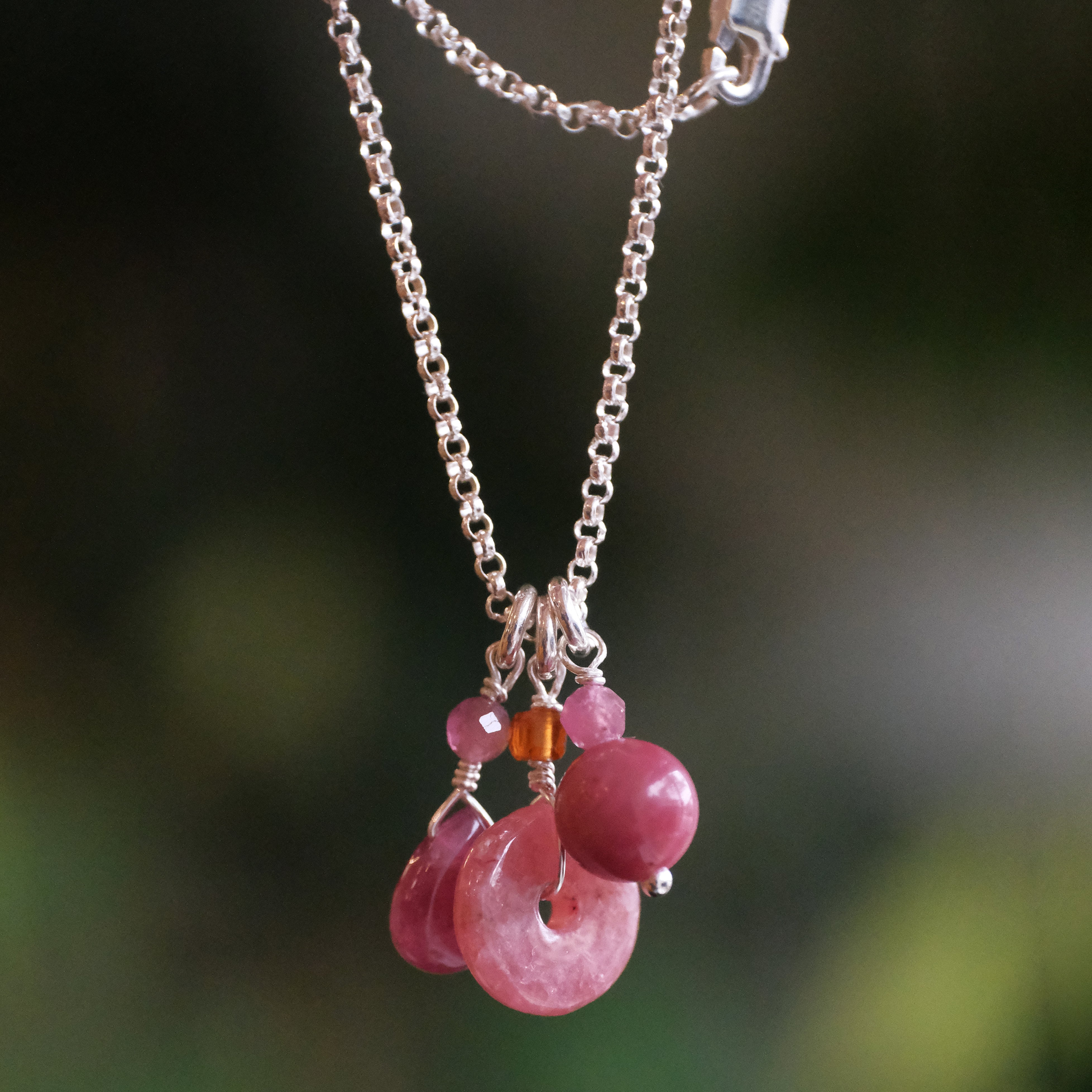 Band of 3 Sterling + Stone Necklace - One of a Kind