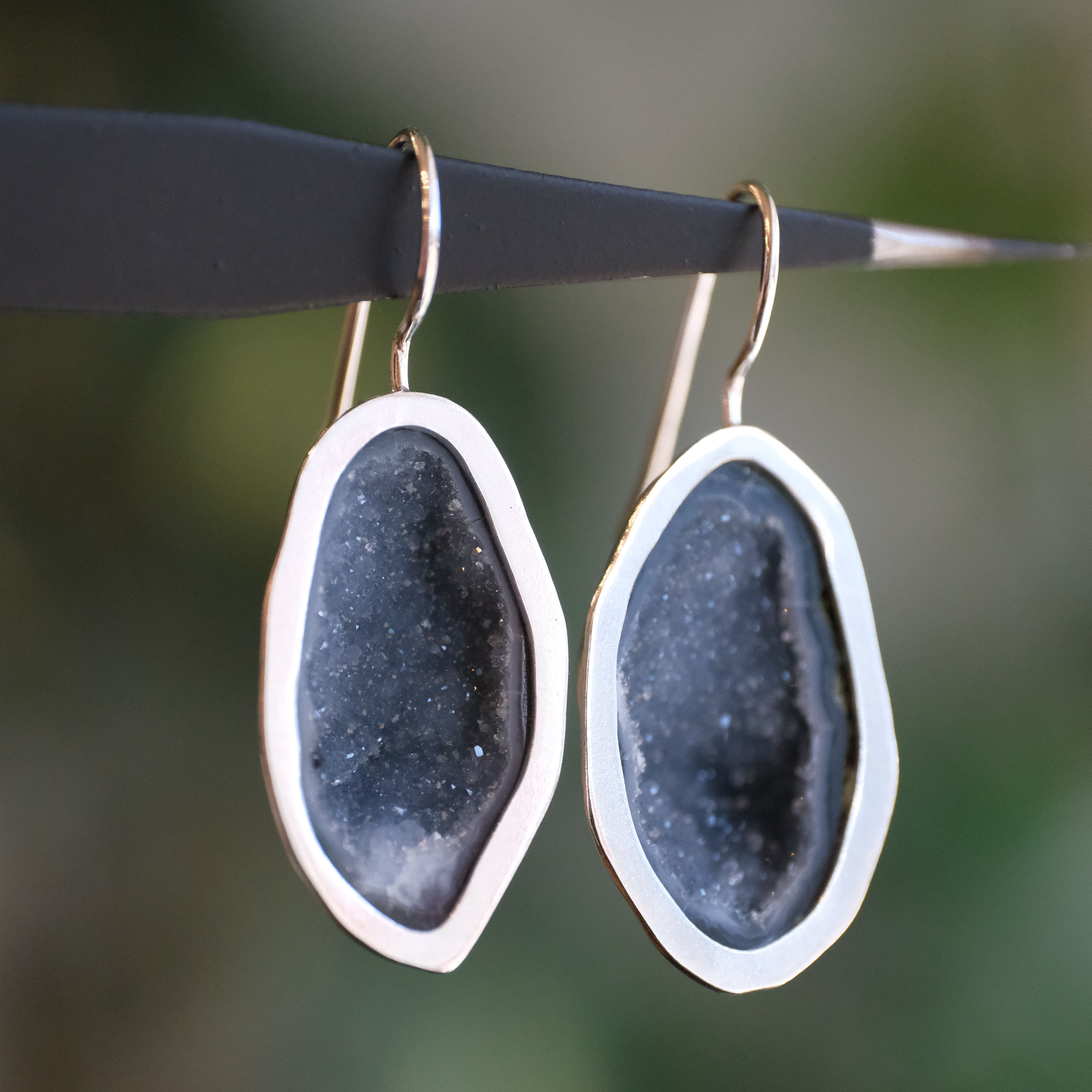 Cotton Candy Druzy Earrings - One of a Kind