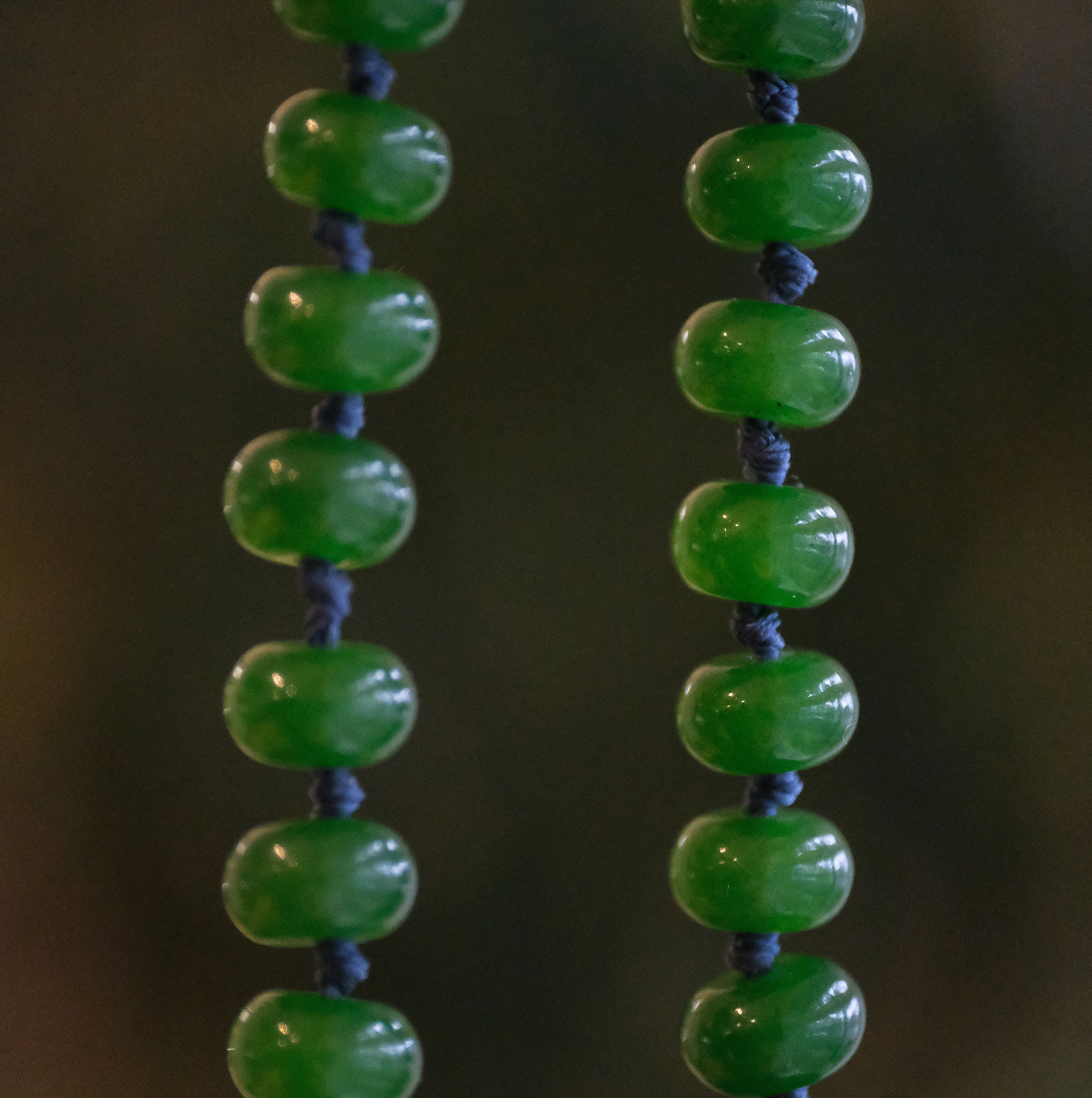Knotted Nephrite Jade Necklace
