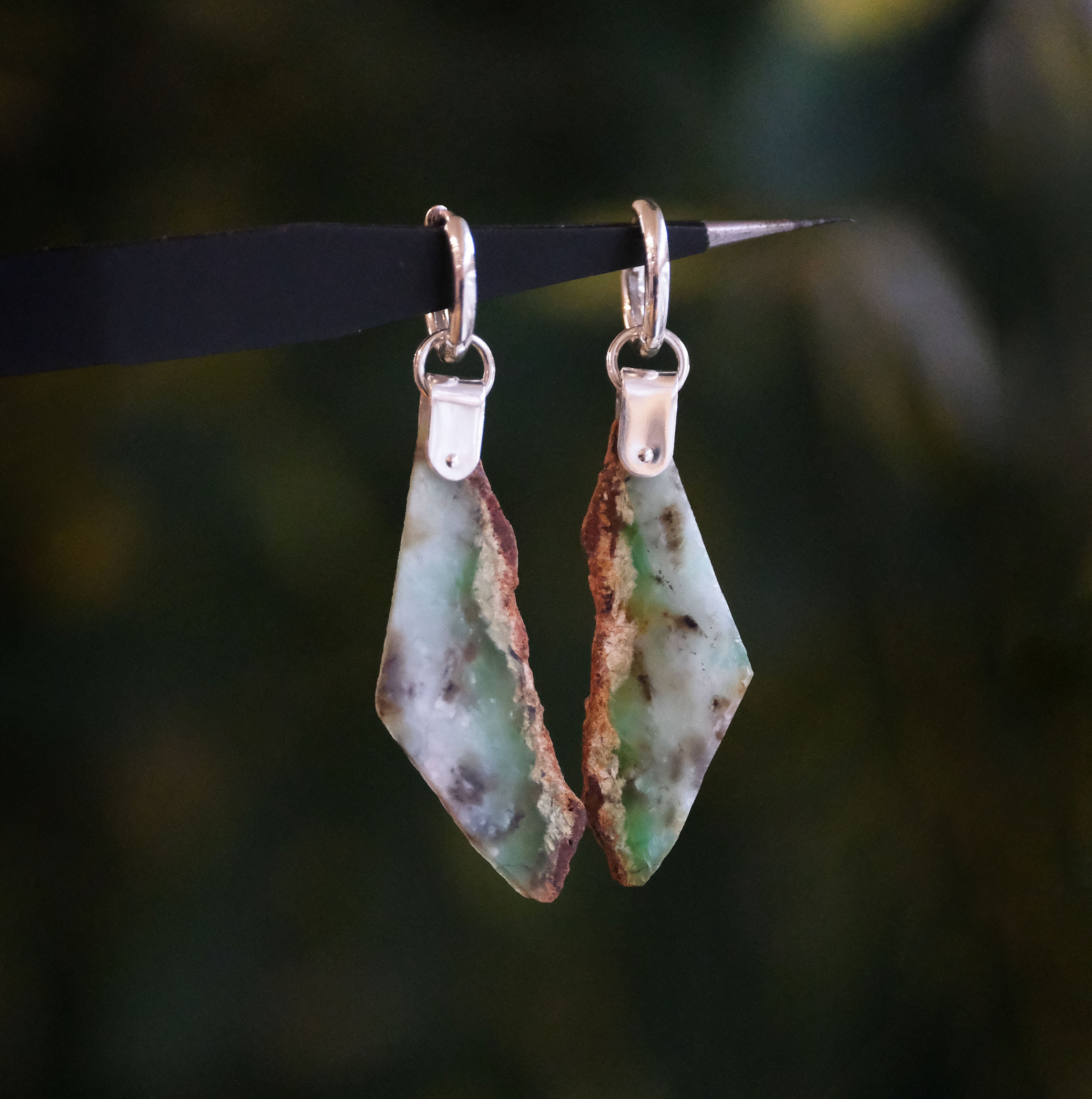 Raw Chrysoprase Saddle Huggers