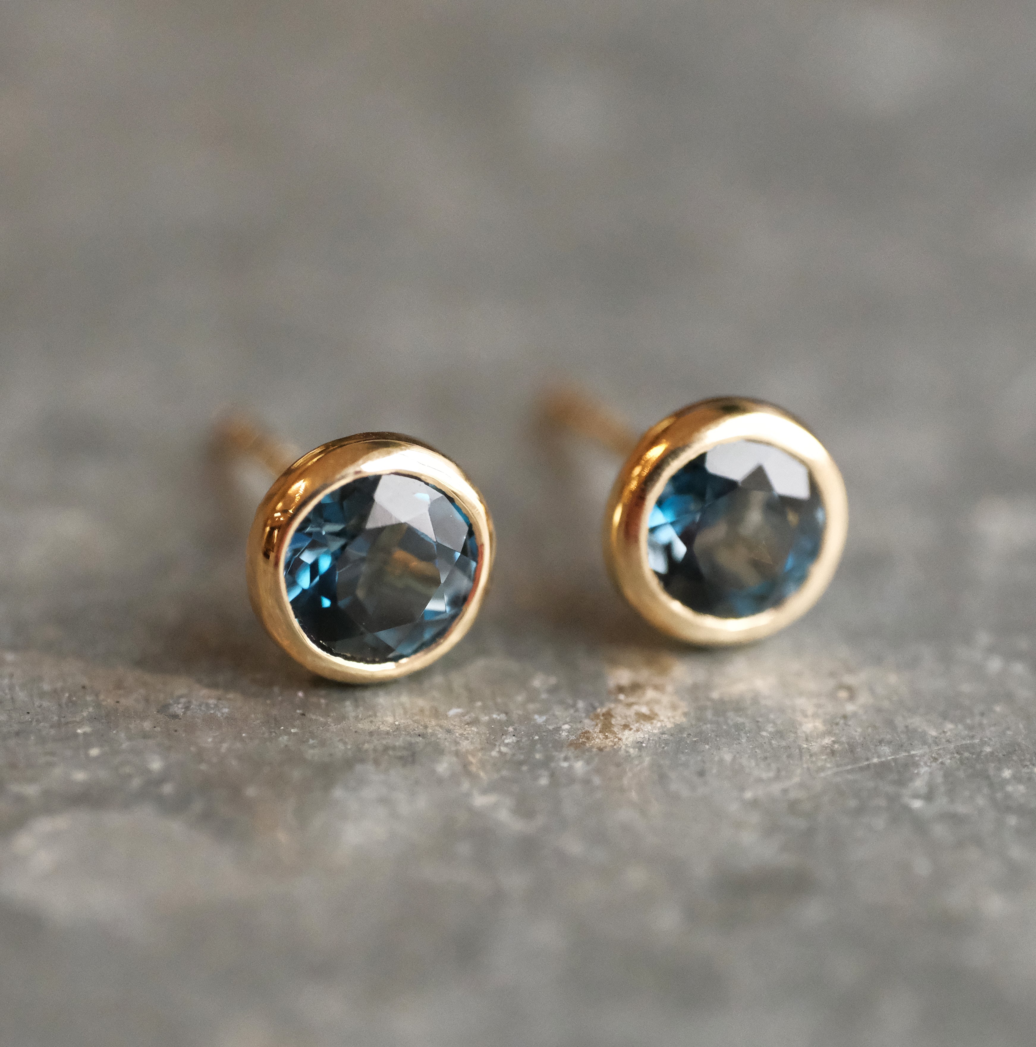 14k + London Topaz Studs