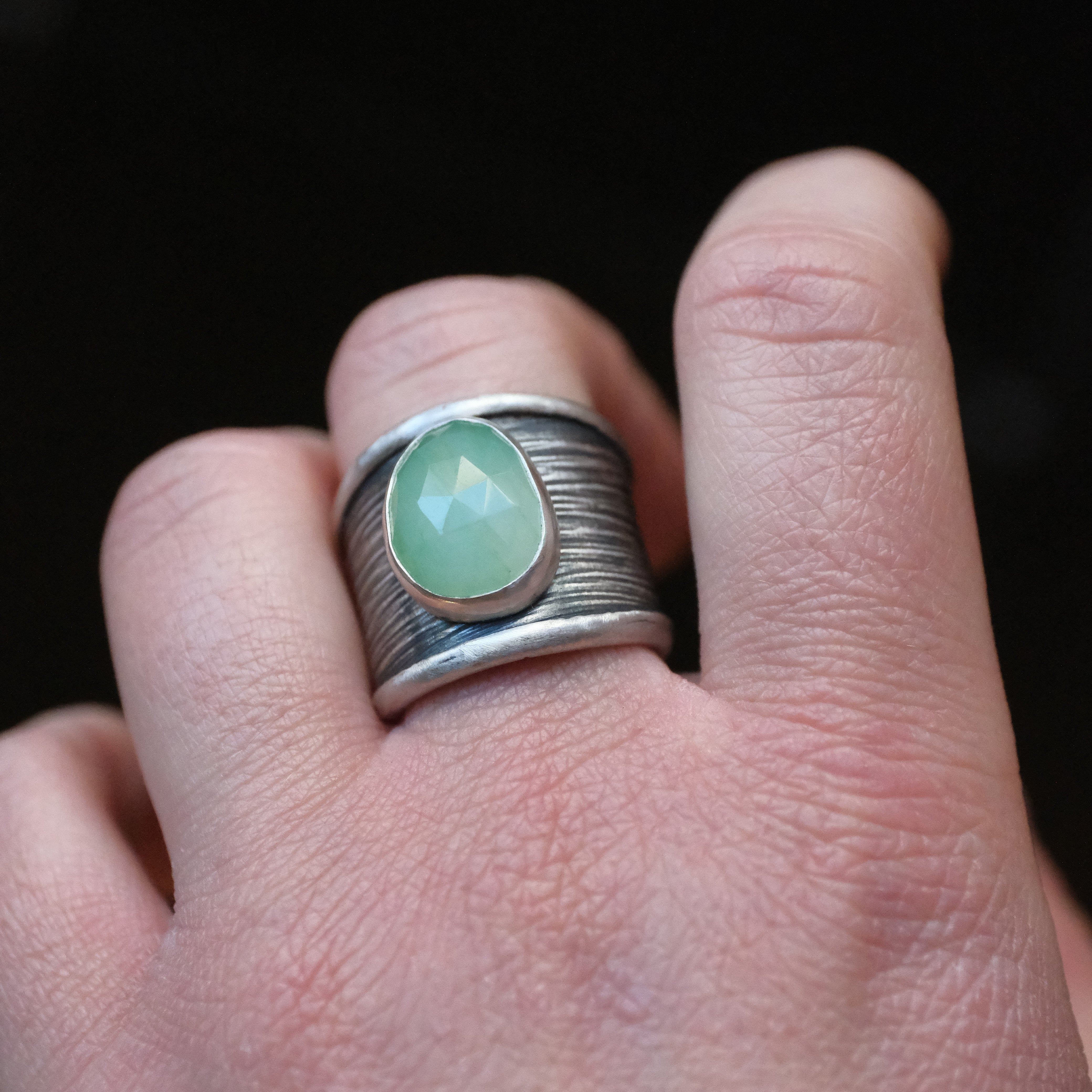 Chrysoprase Winslow Ring (Adjustable) - One of a Kind