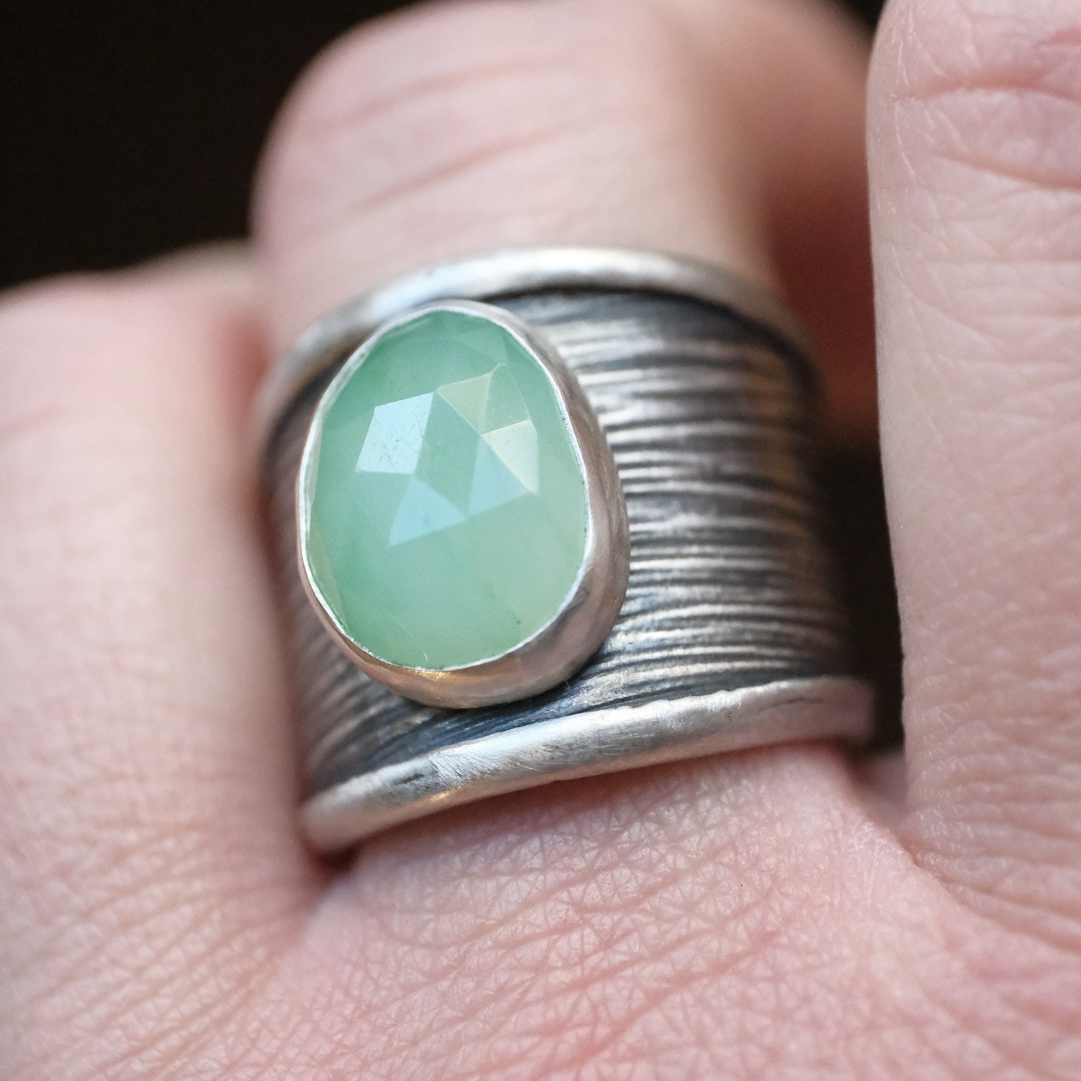 Chrysoprase Winslow Ring (Adjustable) - One of a Kind