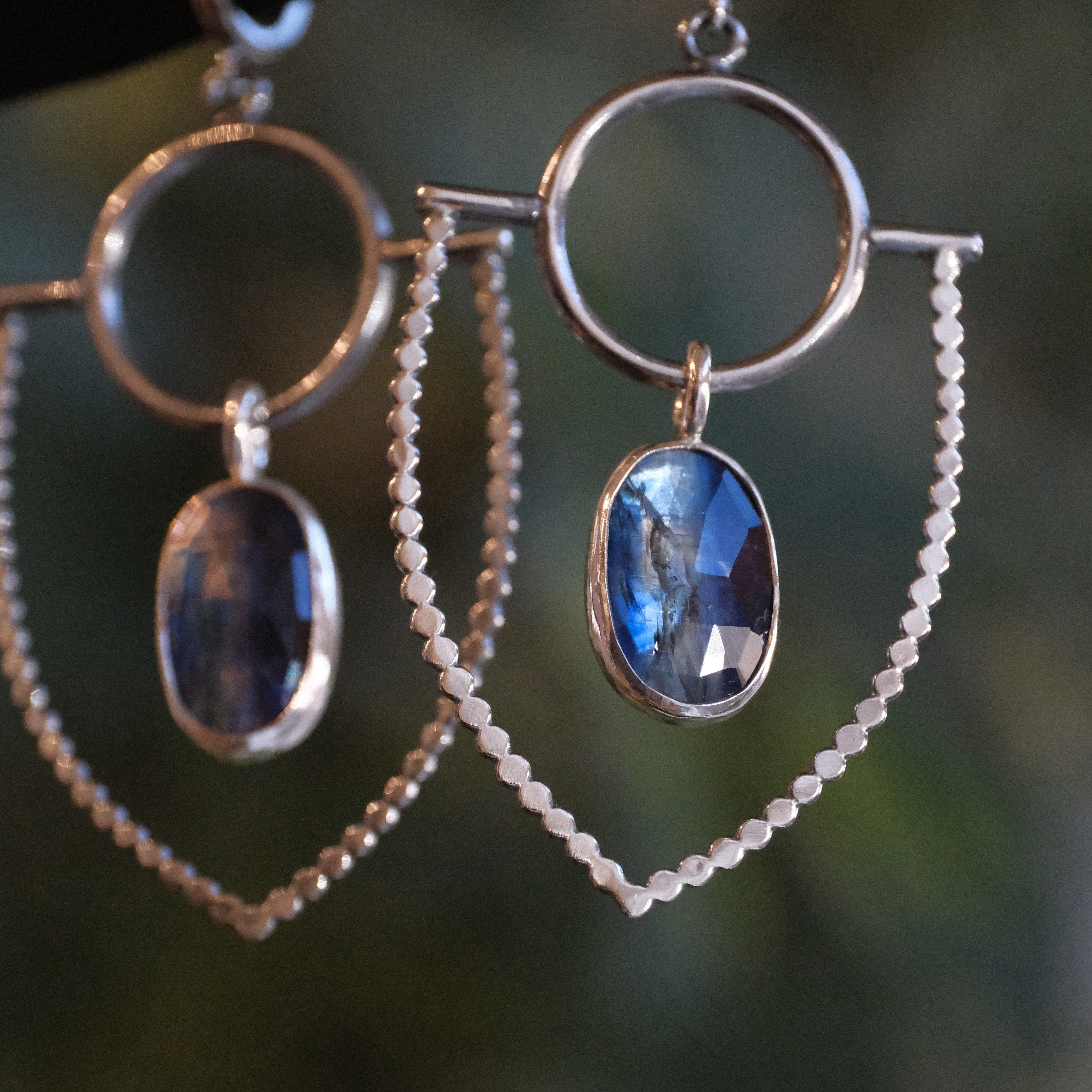 Kyanite + Sterling Sigil Earrings - One of a Kind