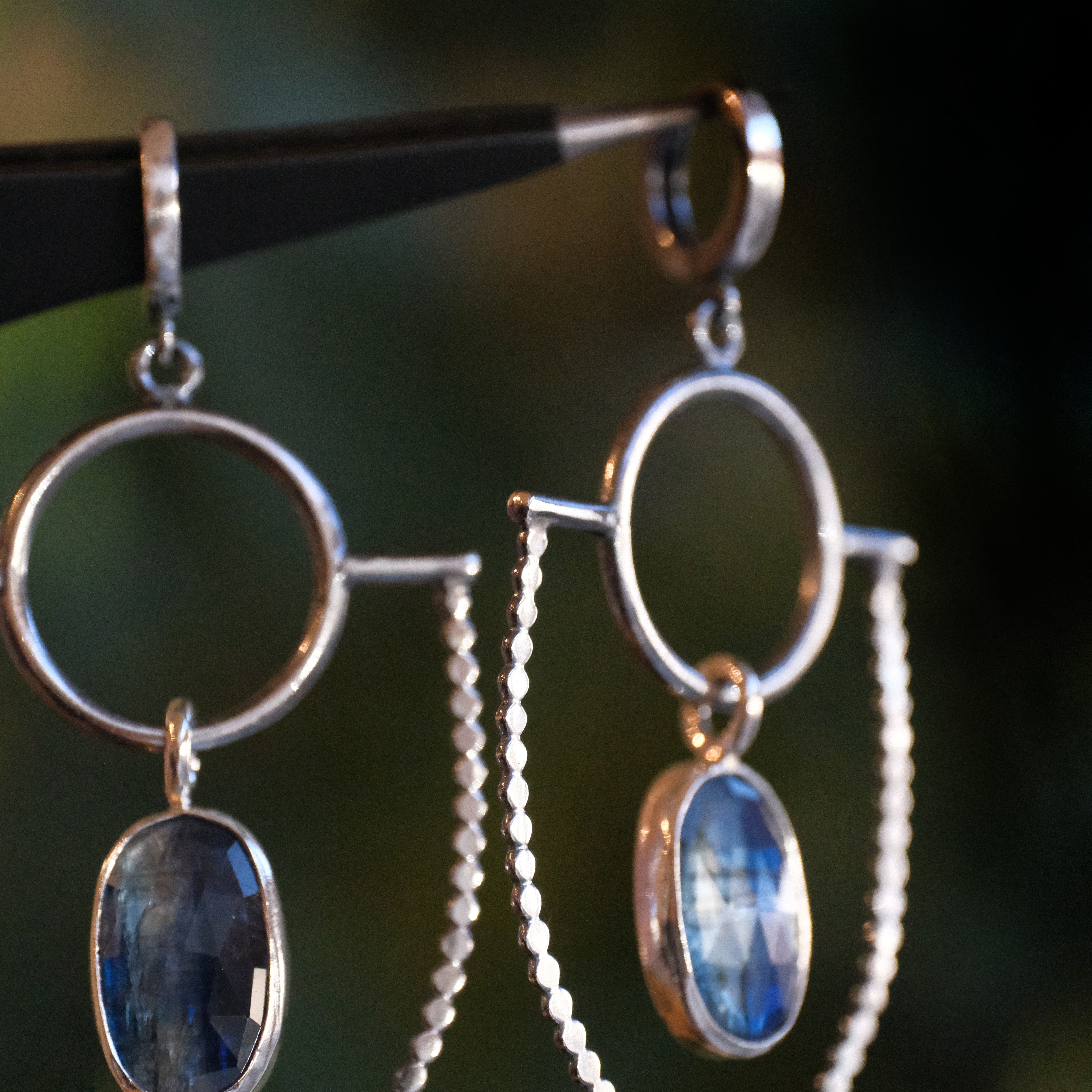 Kyanite + Sterling Sigil Earrings - One of a Kind