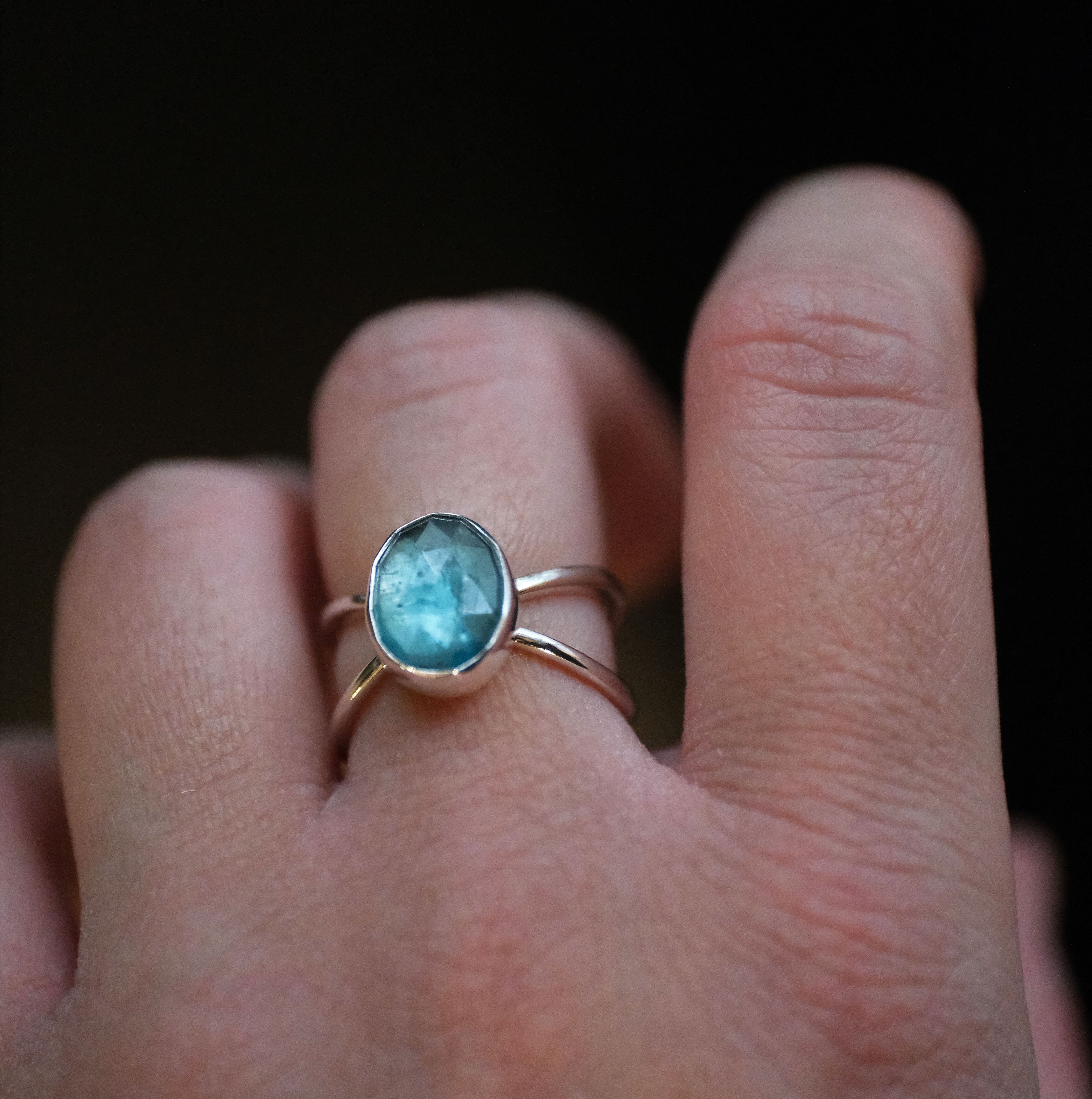 Kyanite Atom Ring (Size 6) - One of a Kind