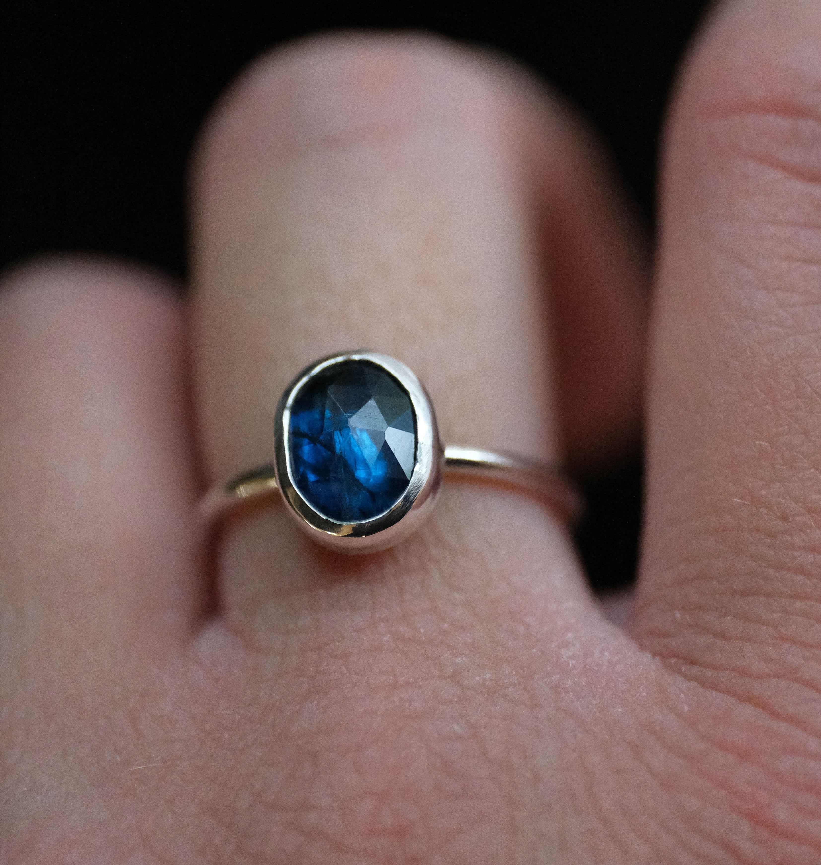 Blue Tourmaline Chiquito Ring (Size 7) - One of a Kind