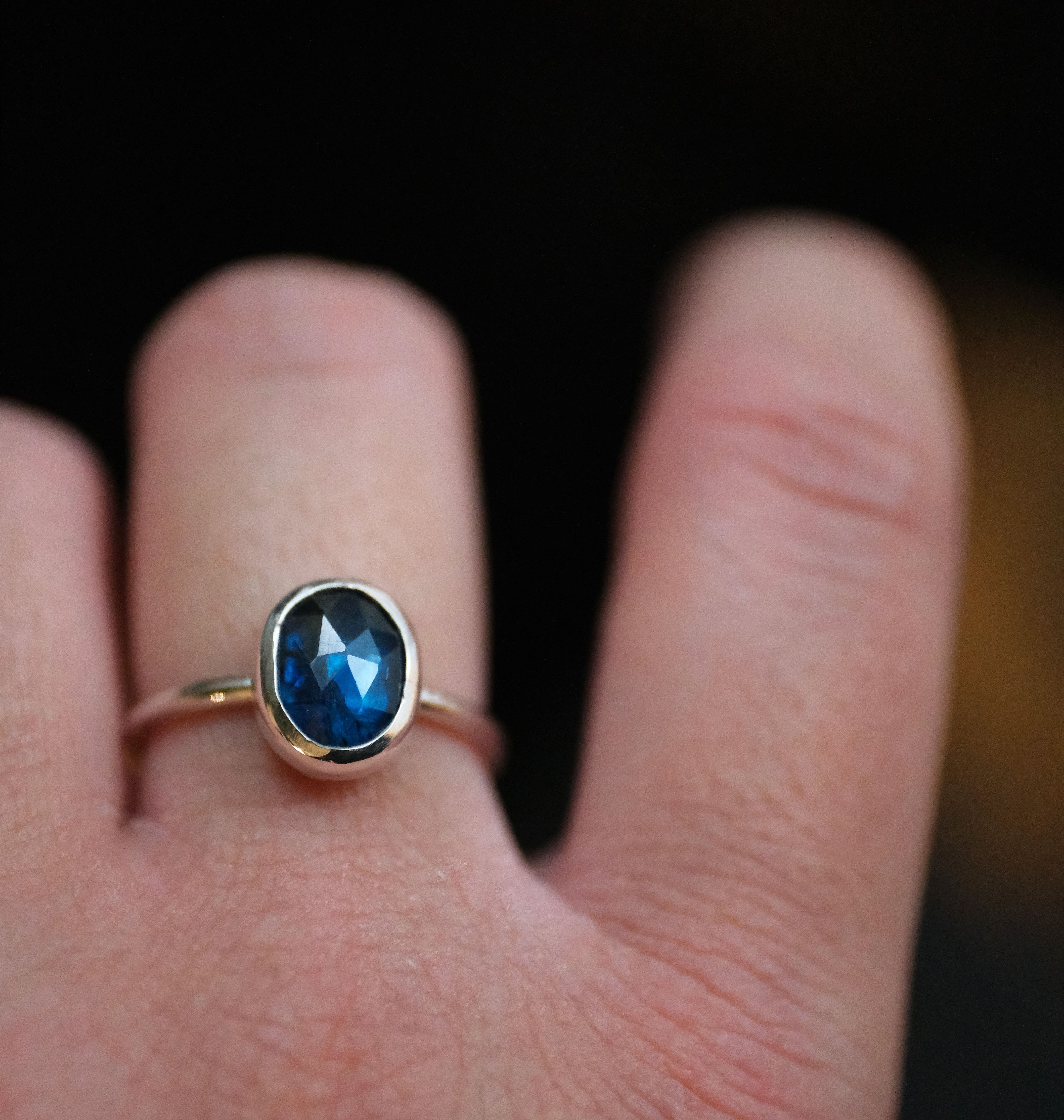 Blue Tourmaline Chiquito Ring (Size 7) - One of a Kind