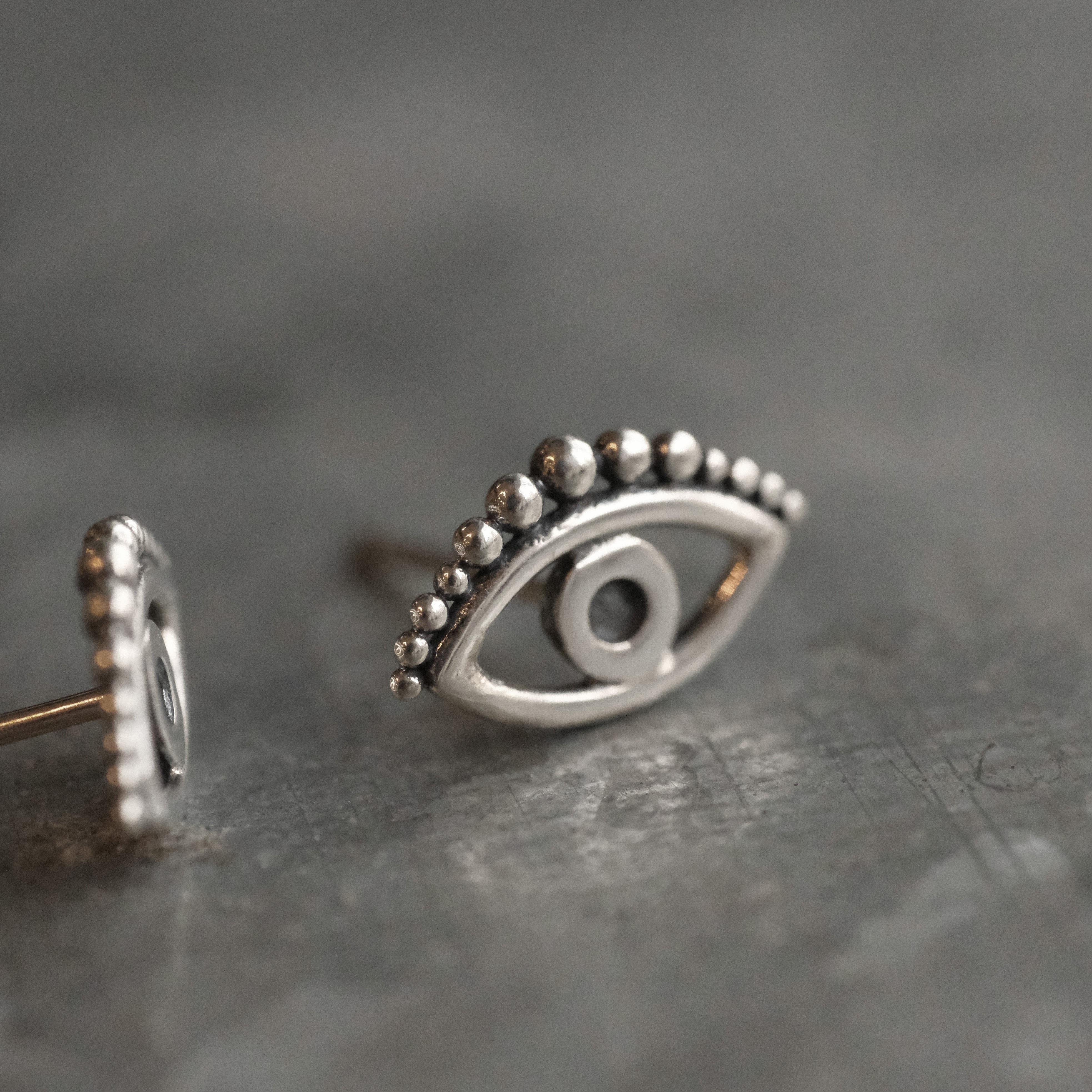 Sterling Evil Eye Studs