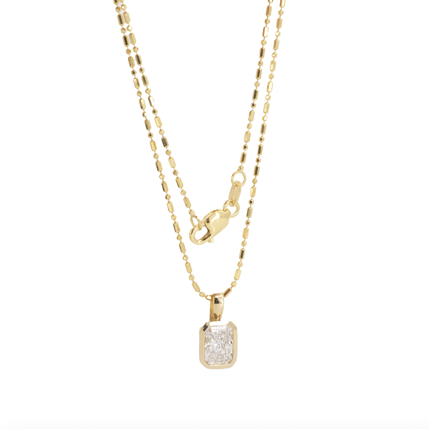 14k + Lab Diamond Lyon Necklace