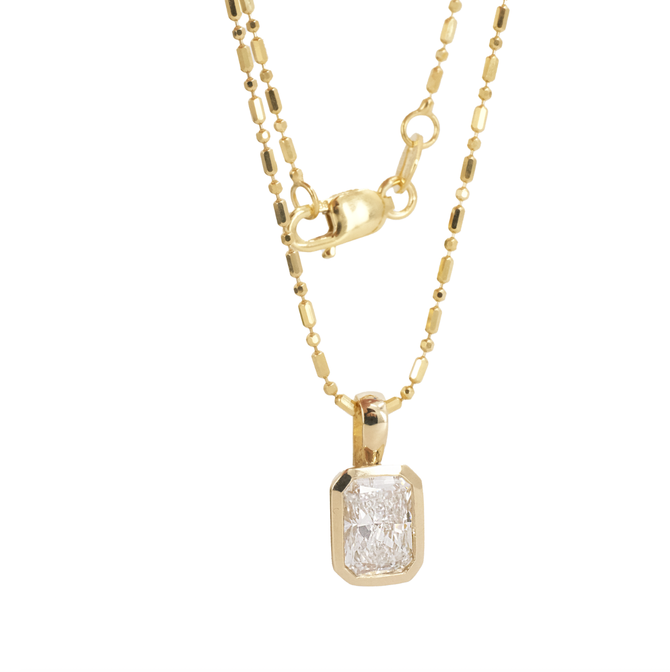 14k + Lab Diamond Lyon Necklace