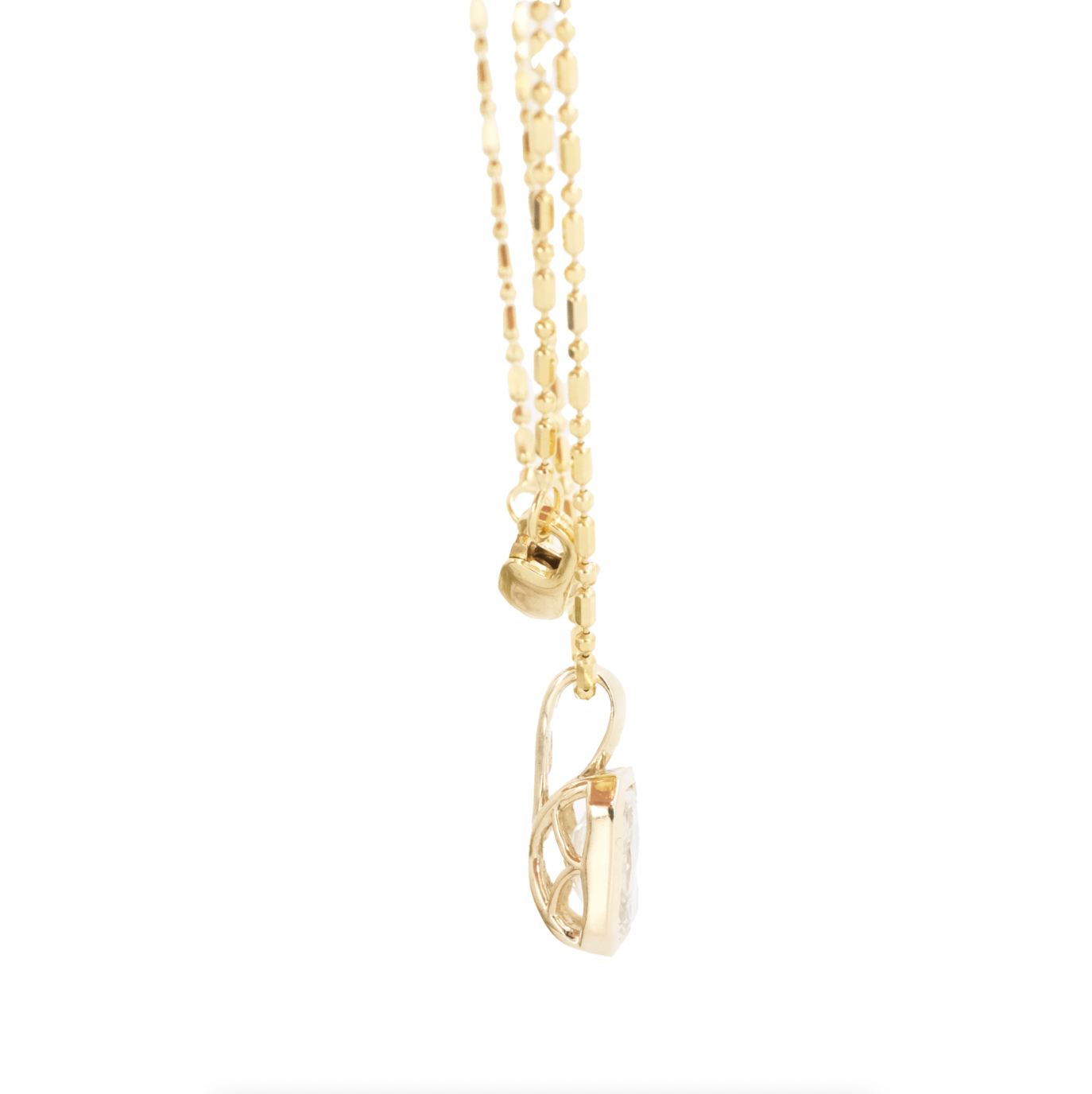 14k + Lab Diamond Lyon Necklace